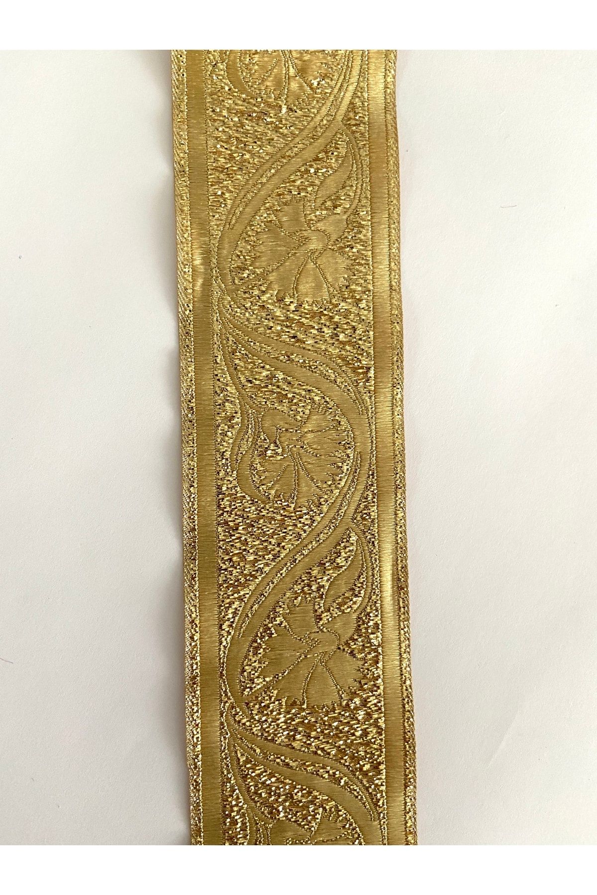 FANTASTIC KURDELE 50070 Woven Glitter Border Ribbon Trendyol