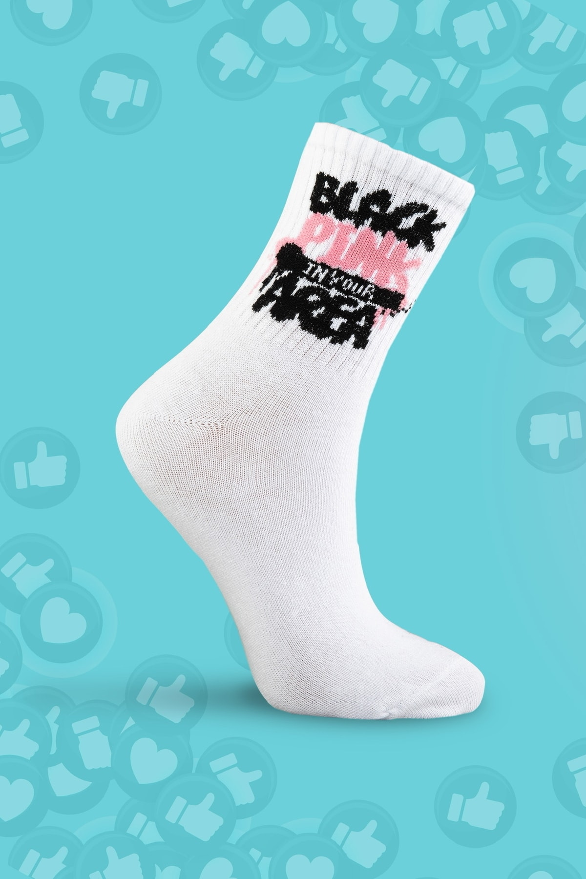 crazy Llama's Black Pink Çorap