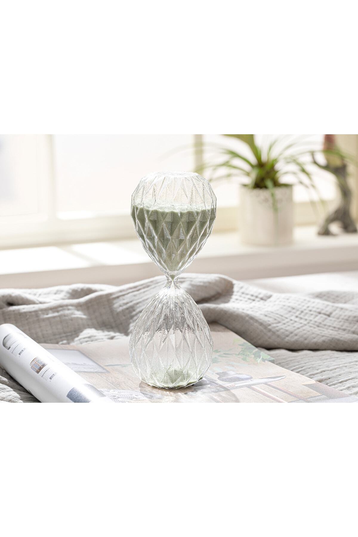 ساعت شنی شیشه ای سبز ۳۰ دقیقه انگلیش هوم ۸×۸×۲۰   English Home