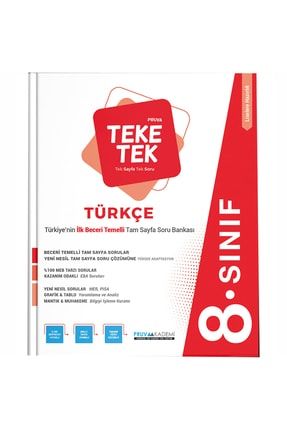 8.sınıf Türkçe Teke Tek Soru Bankası BİLGİTEKETEK
