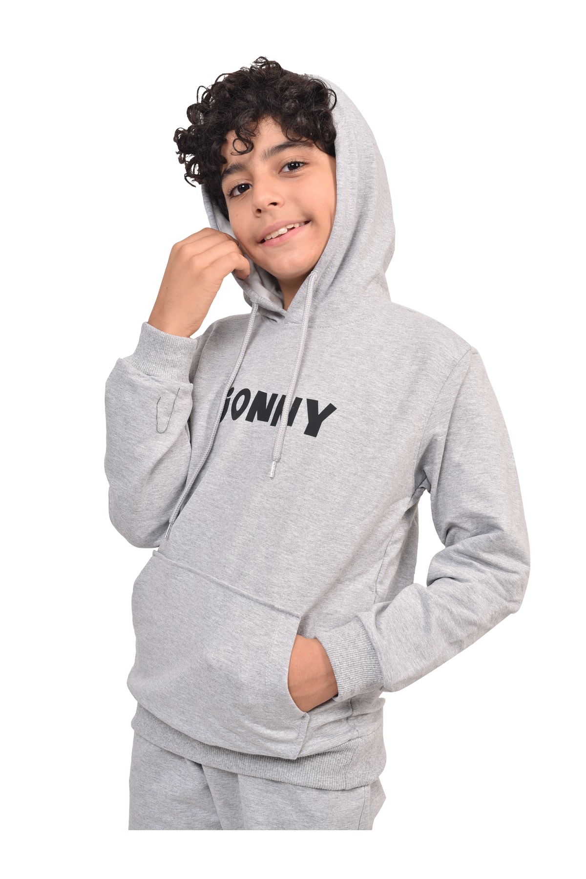 سویشرت پسرانه خاکستری Jonny kids | ESFMN200 اورجینال - تصویر 2
