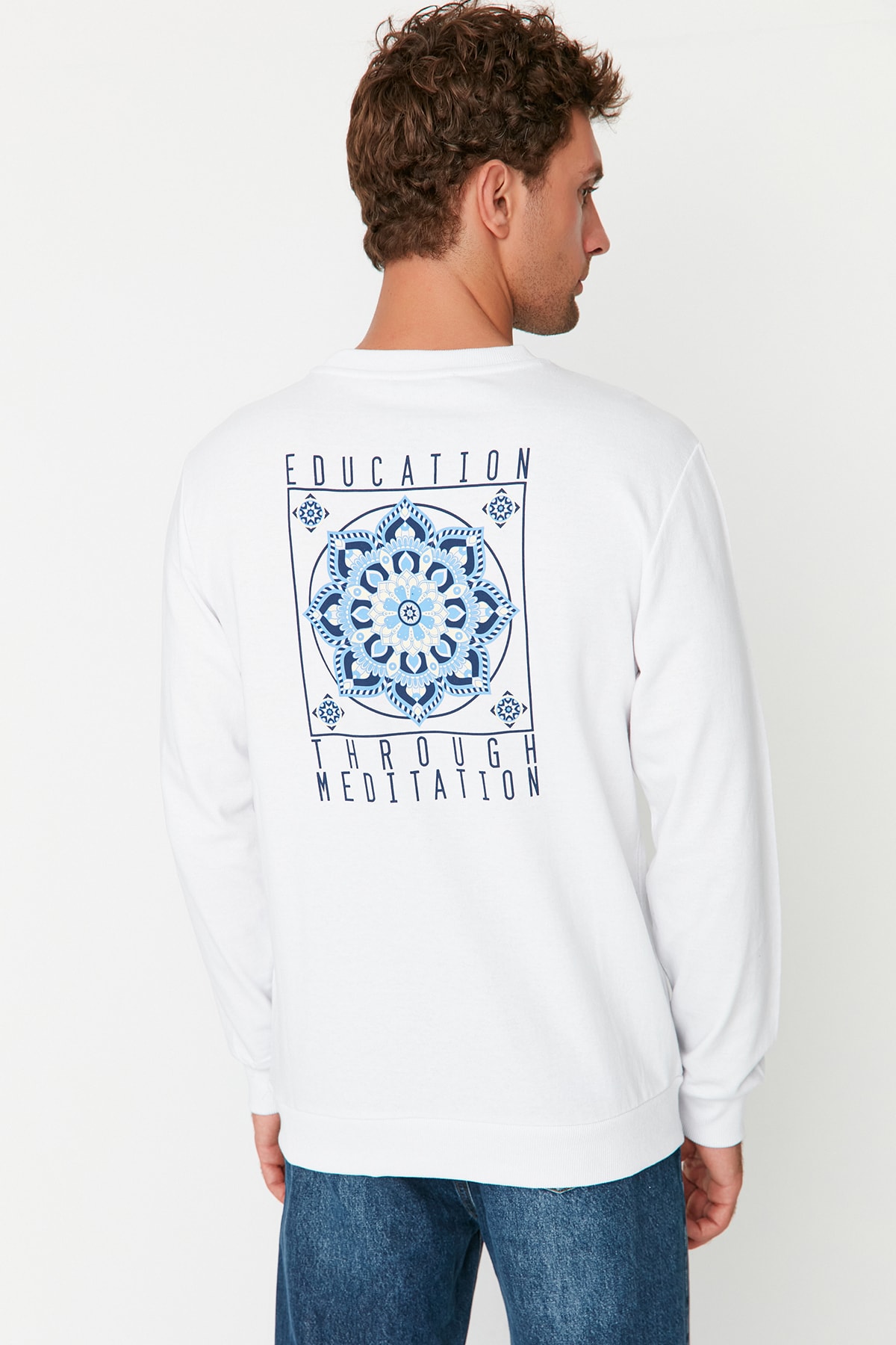 Trendyol Collection Sweatshirt Weiß Regular Fit