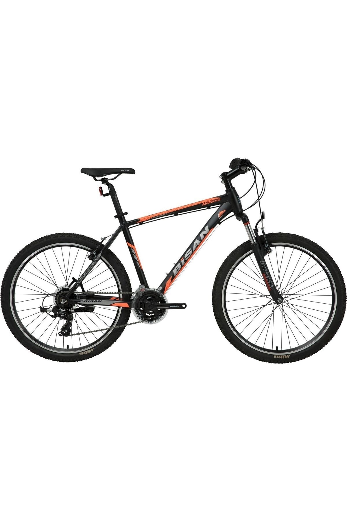 Bisan Mtx 7050-v 27,5 Jant 48cm 21-vites V-fren Dağ Bisikleti (renk:siyah/turuncu)