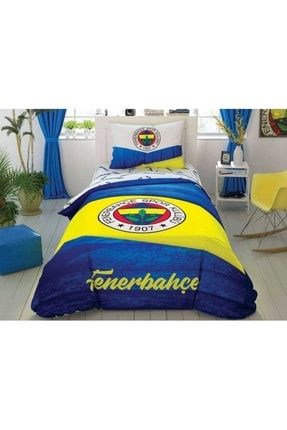 Lisanslı Fenerbahçe Wooden Logo Nevresim Takımı 60243642