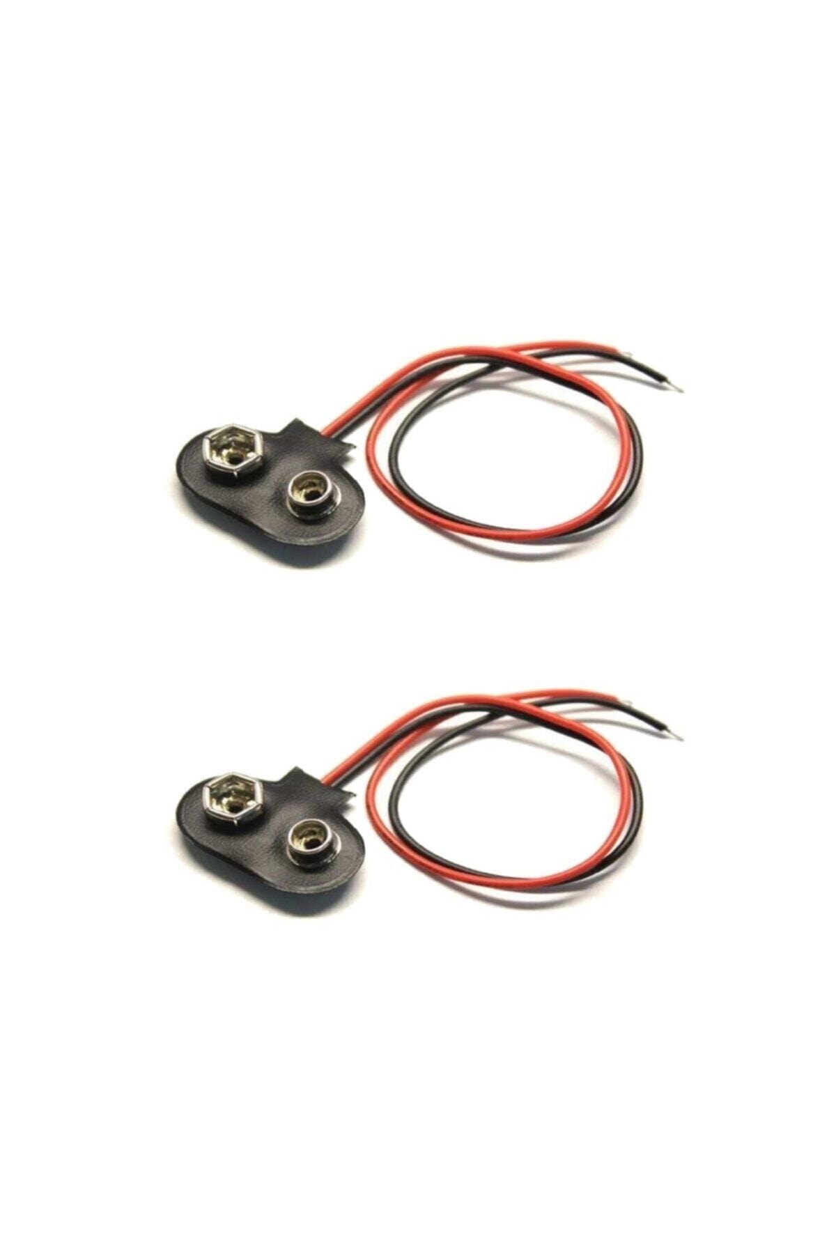 Arduino 2 Adet - 9v Pil Başlığı Bağlantı Kablosu Jack Soket 9volt