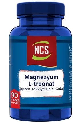 Magnezyum Magnesium L-threonate Vejeteryan 90 Bitkisel Kapsül Ncs-ty01
