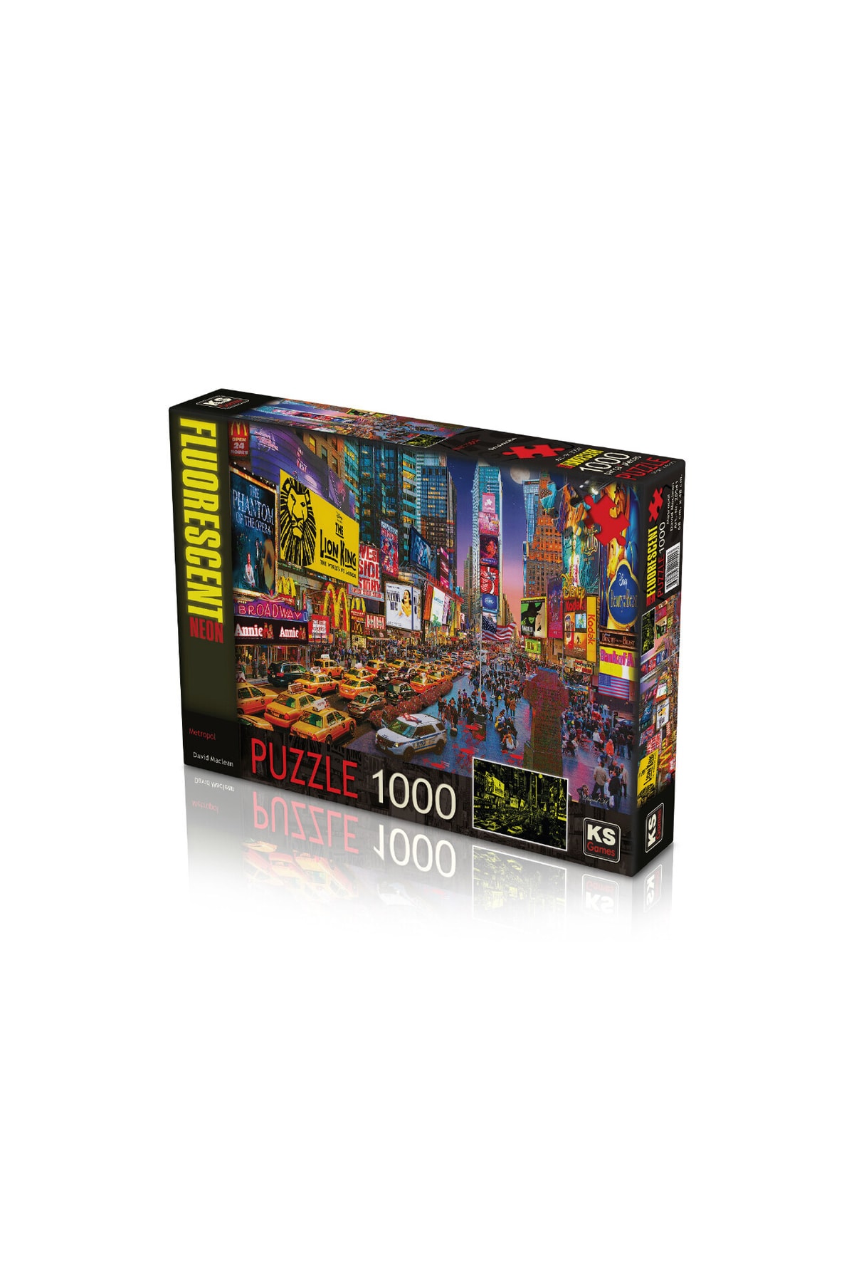 KS Puzzle 1000 Parça Neon Fluorescent Metropol
