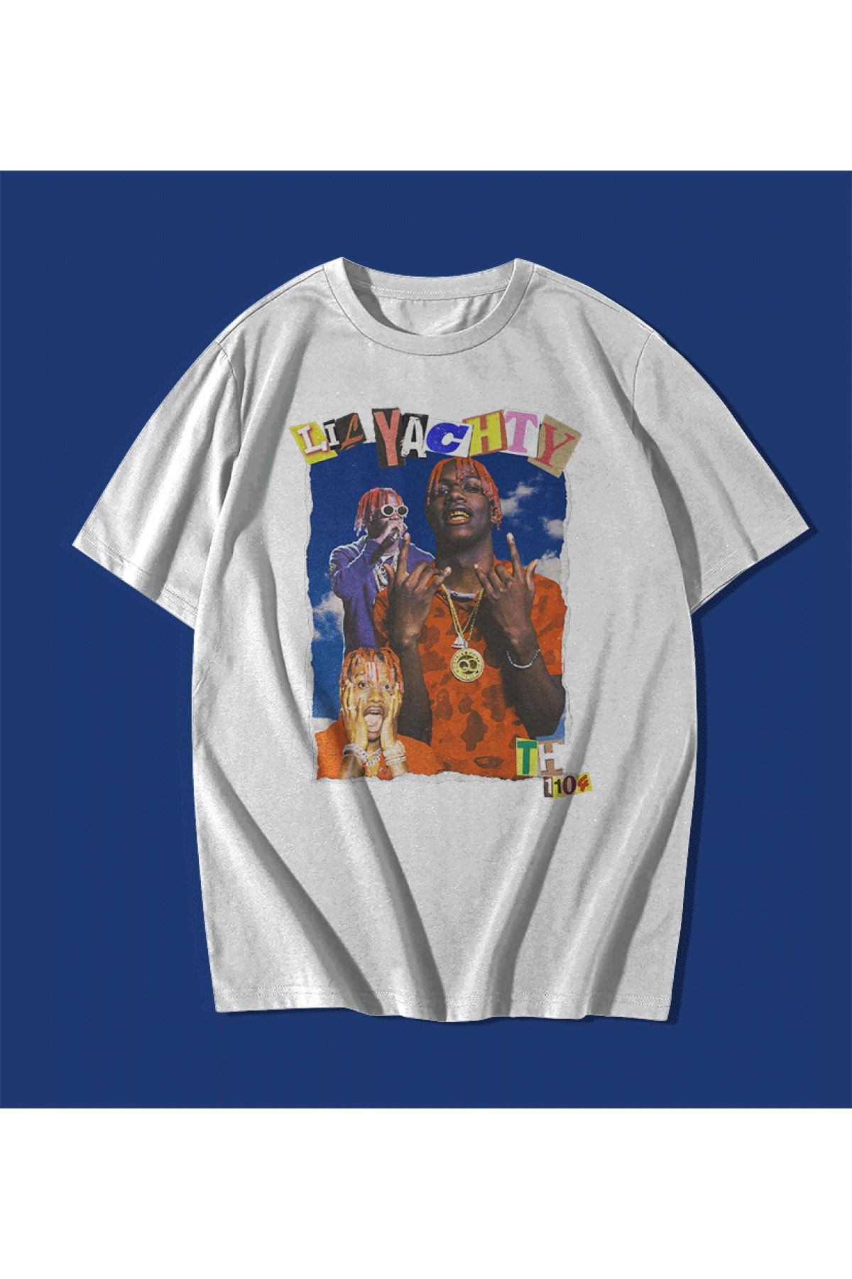 rebelberi-Lil Yachty Rap Hip-hop Bootleg Oversize Unisex White T-shirt 1