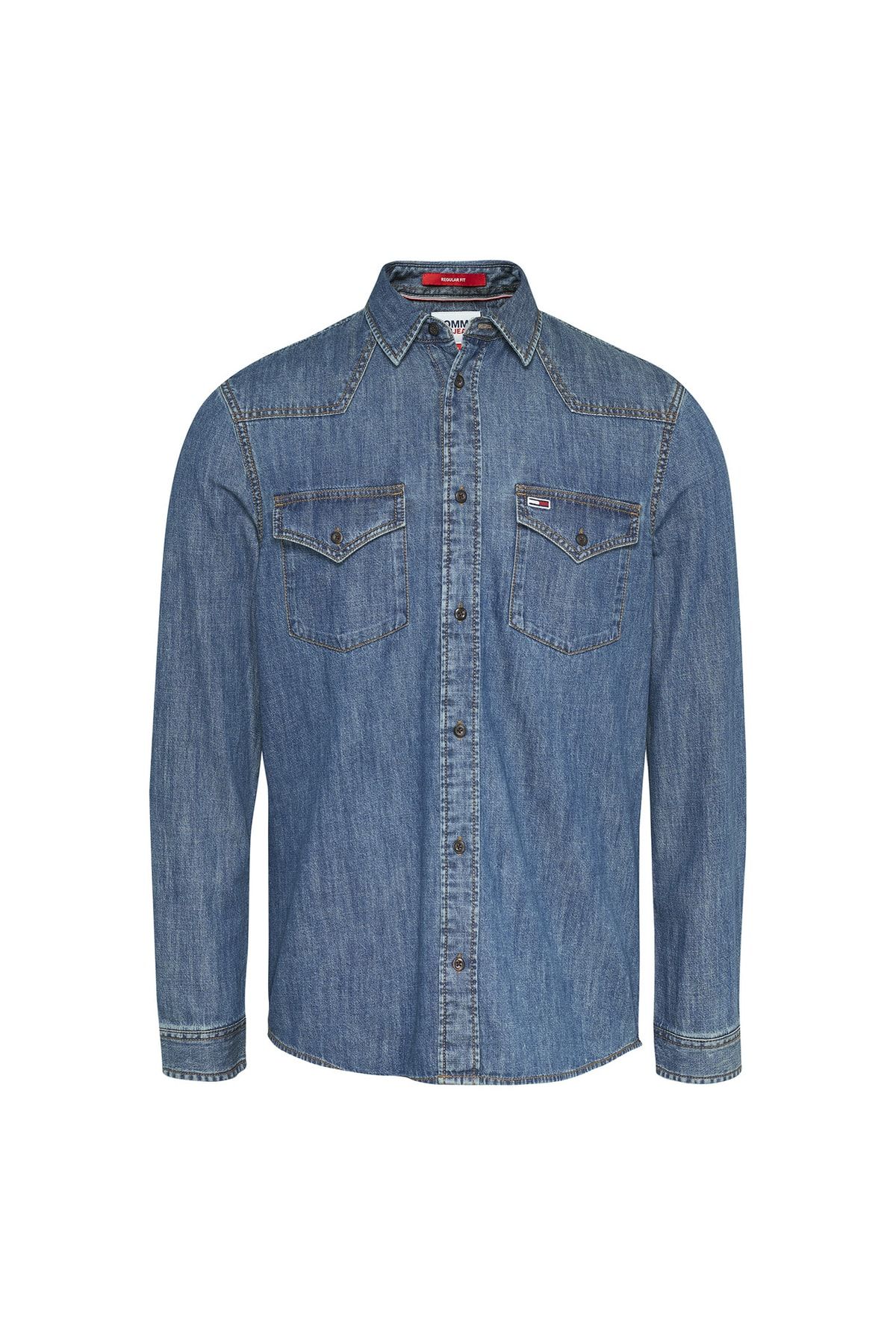 Tommy Jeans Regular Fit Erkek Denim Gömlek