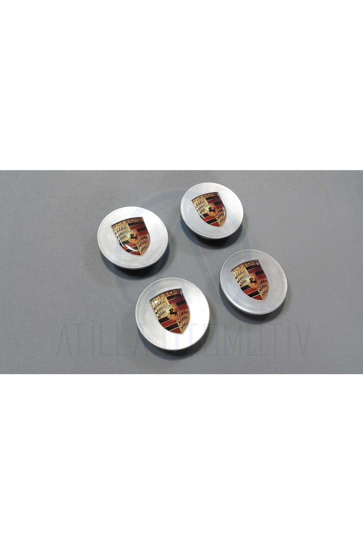 Fabrikasyon 4 X Porsche Cayenne 9pa-92a Çelik Jant Göbek Seti 77mm Gri