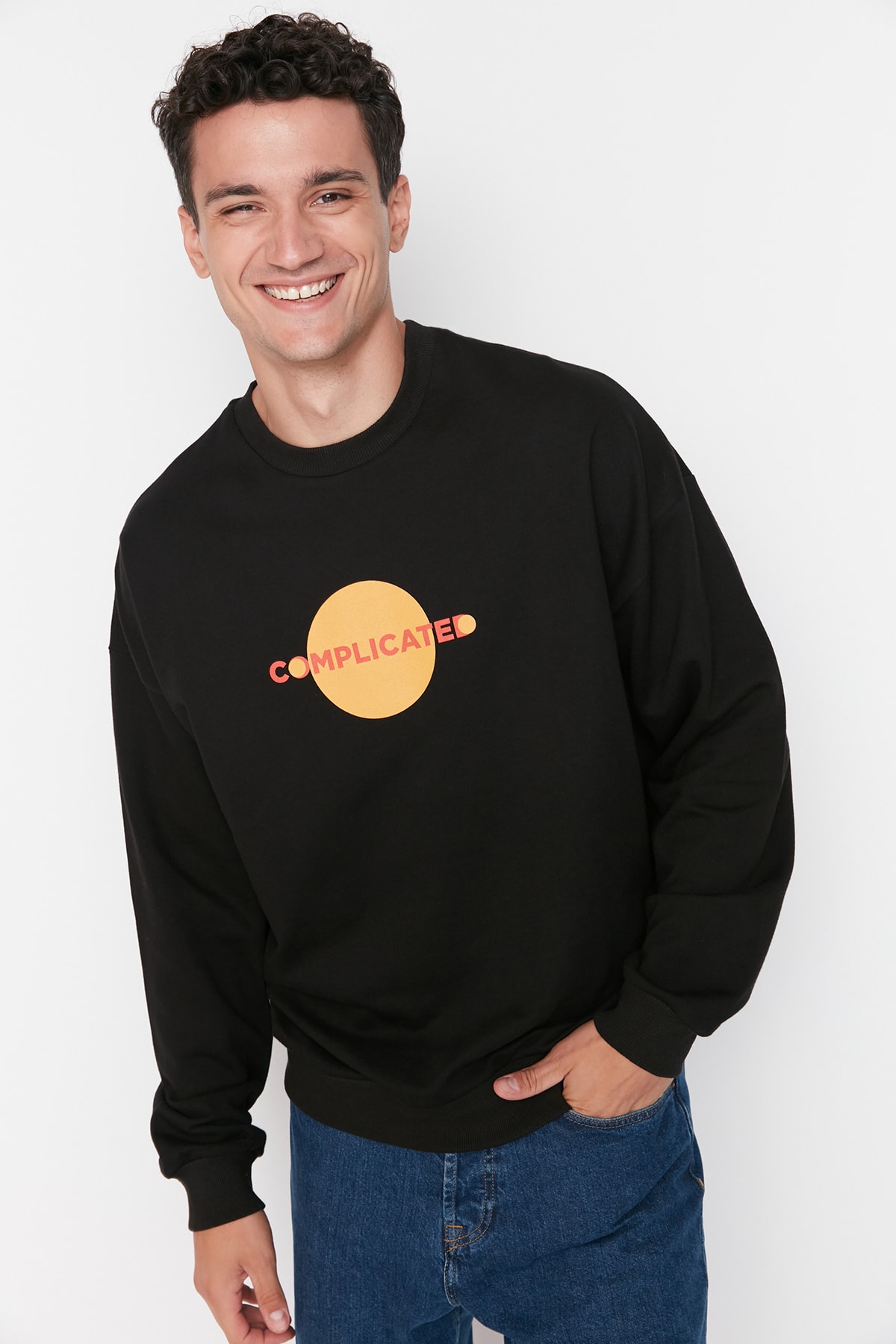 Trendyol Collection Sweatshirt Schwarz Oversized