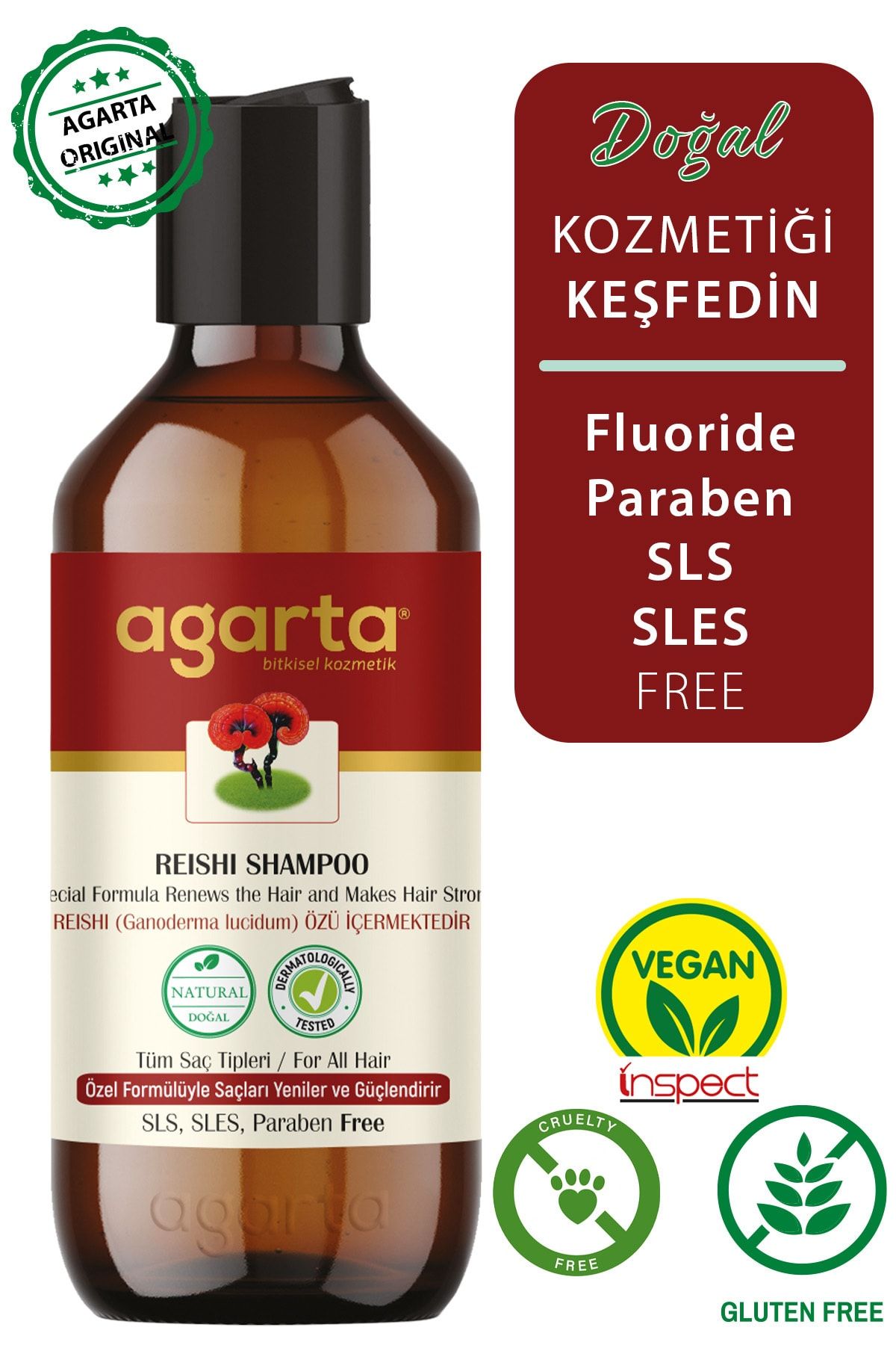 Agarta-400 ml Natural Reishi Extract Shampoo 2