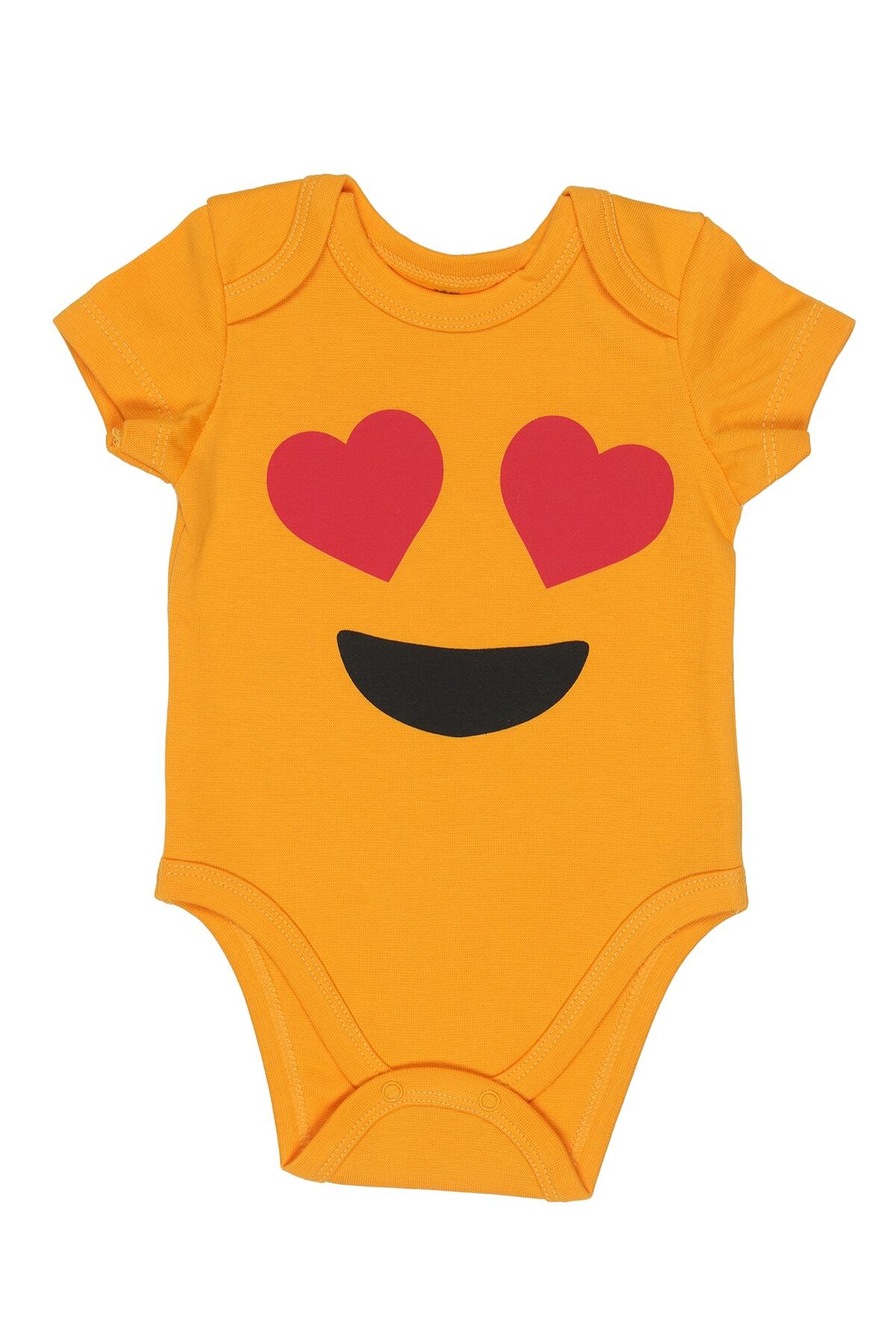  بادی نوزادی طرح ایموجی طرح نخی با بند