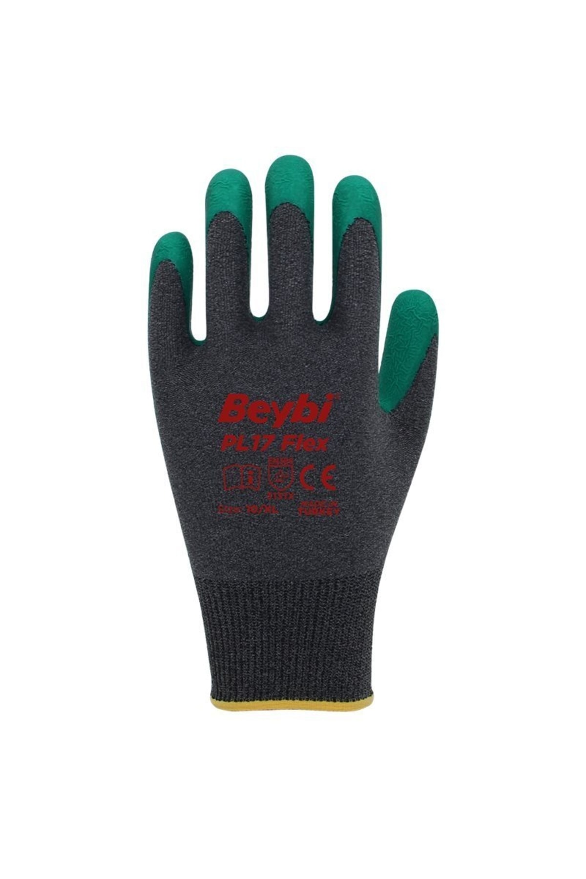 Beybi Flex 9 Beden Yeşil Polyesyter Likra Iş Eldiveni (12 Li Paket)