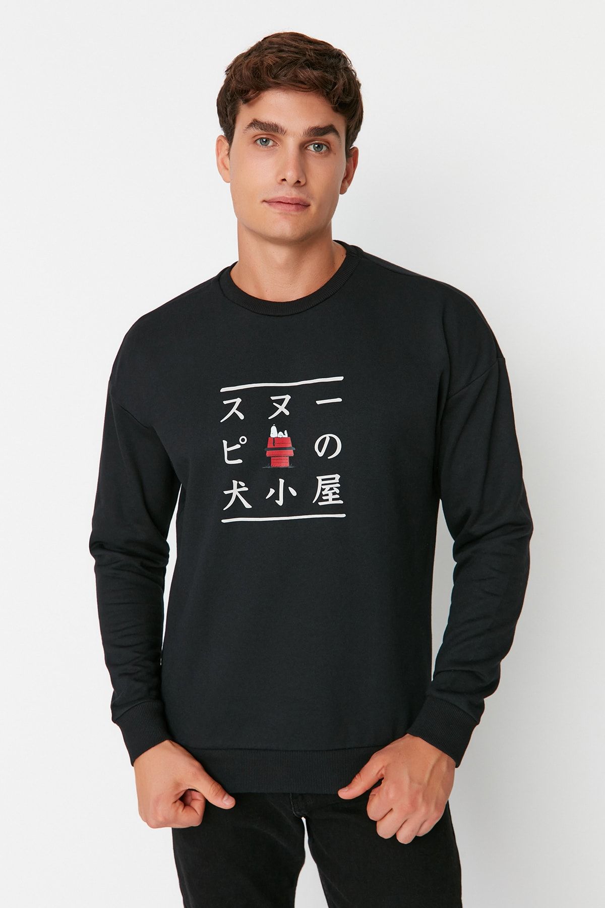 Trendyol Collection Sweatshirt Schwarz Relaxed Fit