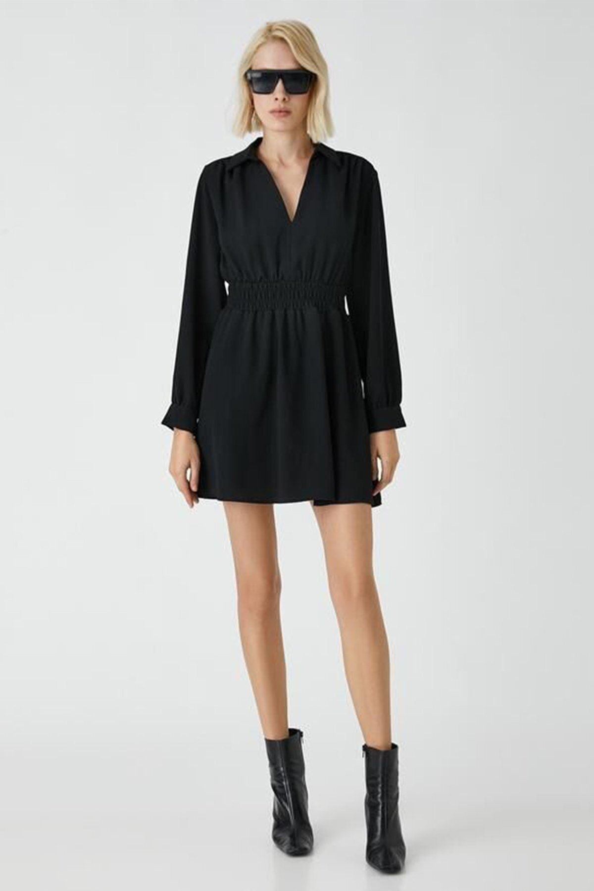 Koton Kleid Schwarz A-Linie Fast ausverkauft FN7486