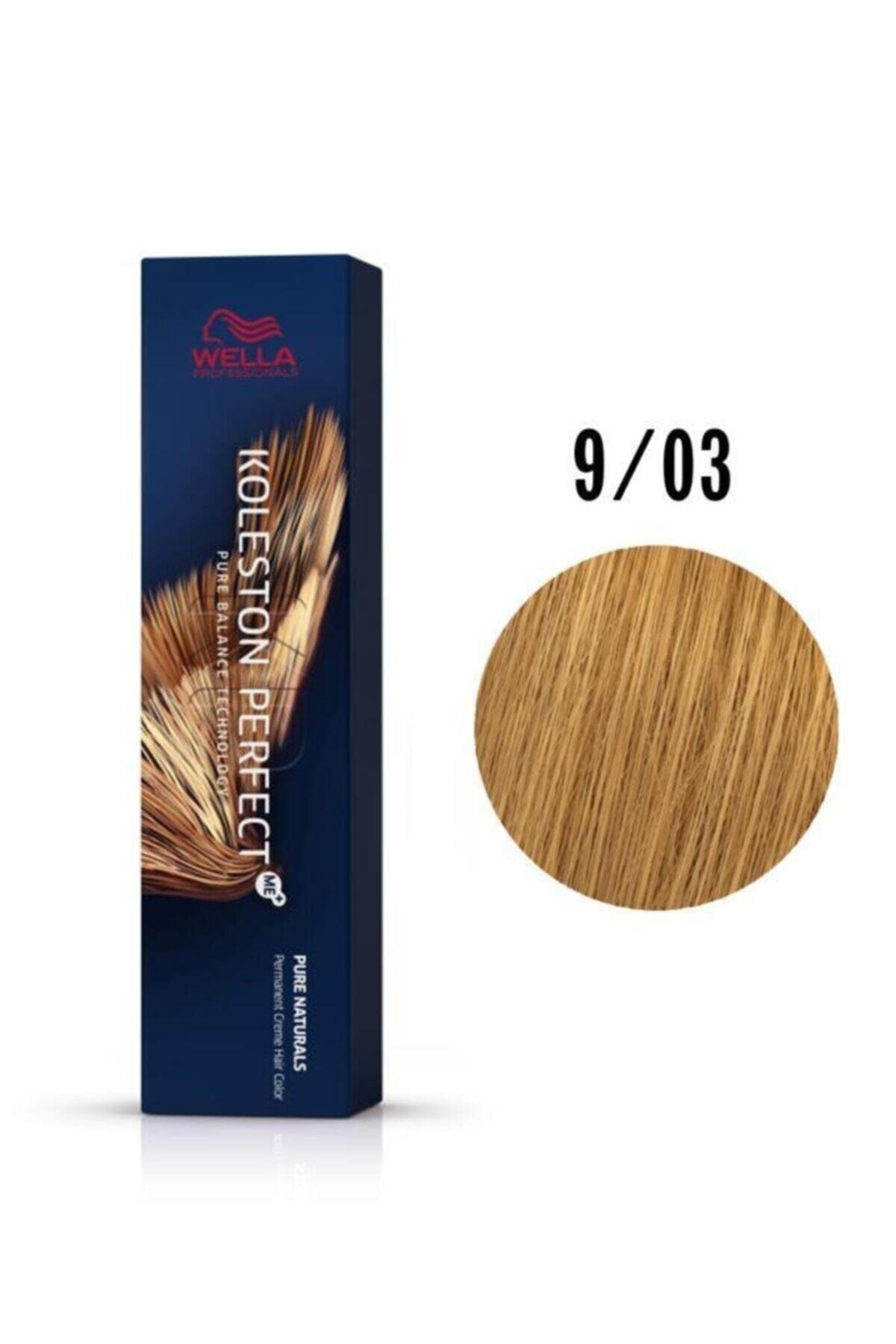 wella koleston Koleston Perfect Me Extra Açık Doğal Altın Sarısı Süper Saç Boyası 9/03 60 Ml