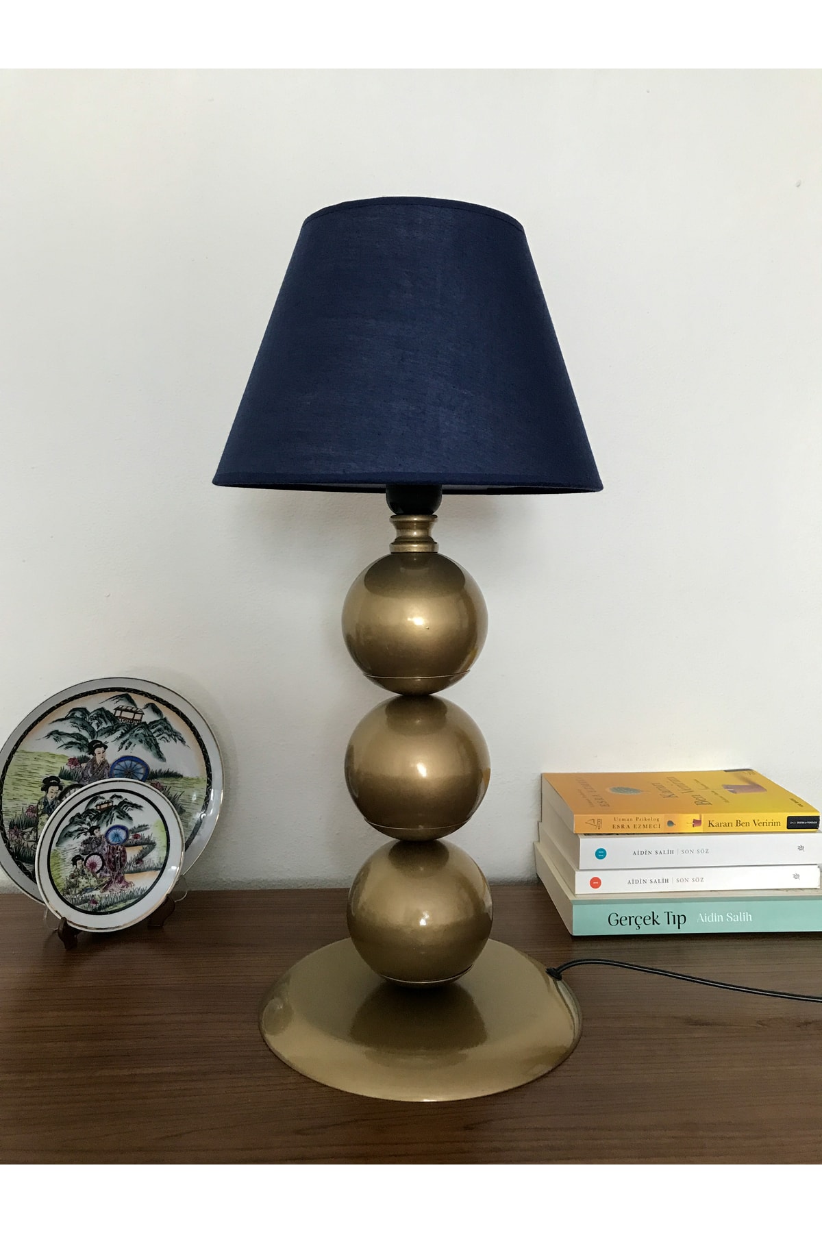 Munis Series 3-Piece Lampshade Antique Table Lamp, Decoration Lamp, Fabric Head Lampshade, Lampsha