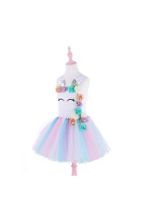 Kız Elbise,unicorn Kız Çoçuk Elbise,kabarık Tütü Unicorn Elbise Prenses Elbisesi WHİTE195