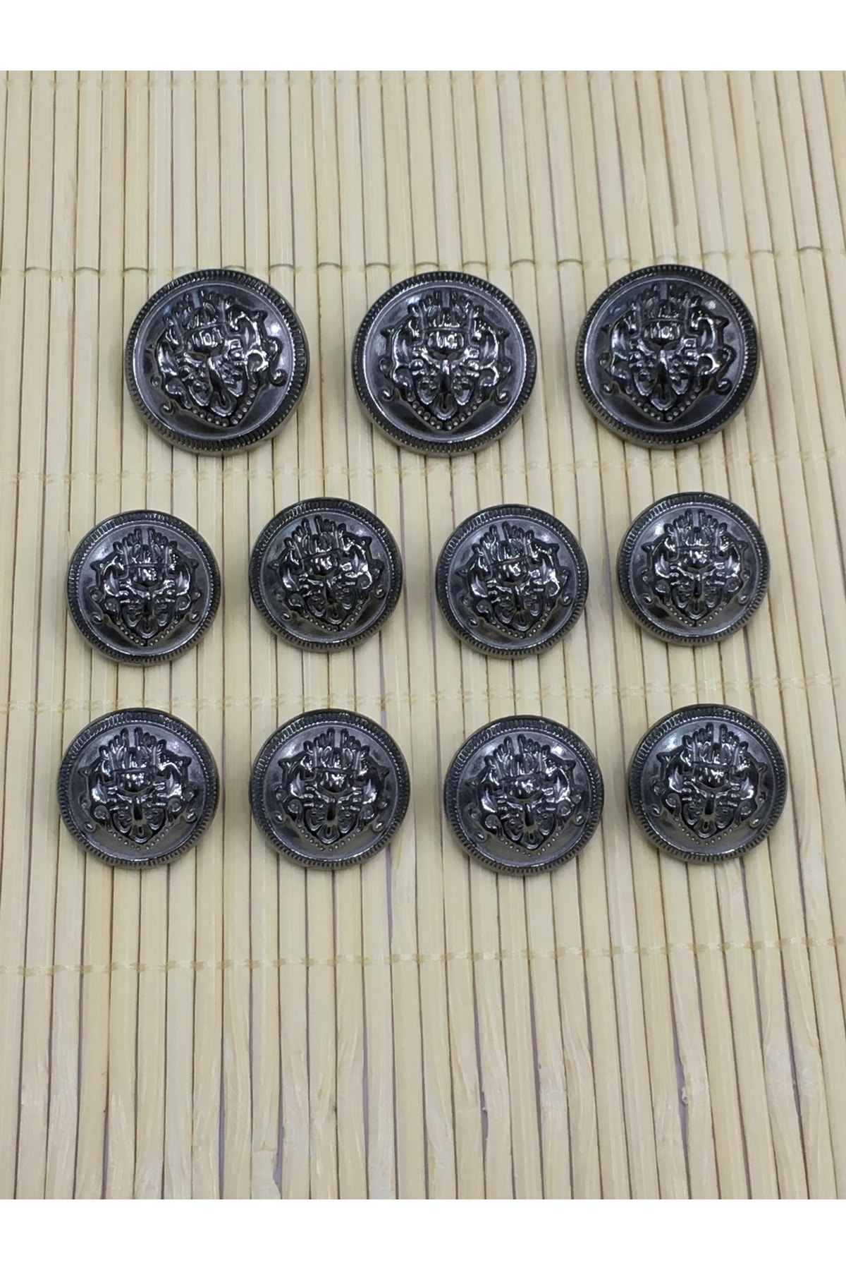 Blazer Jacket Button Set Anthracite / Crest Model