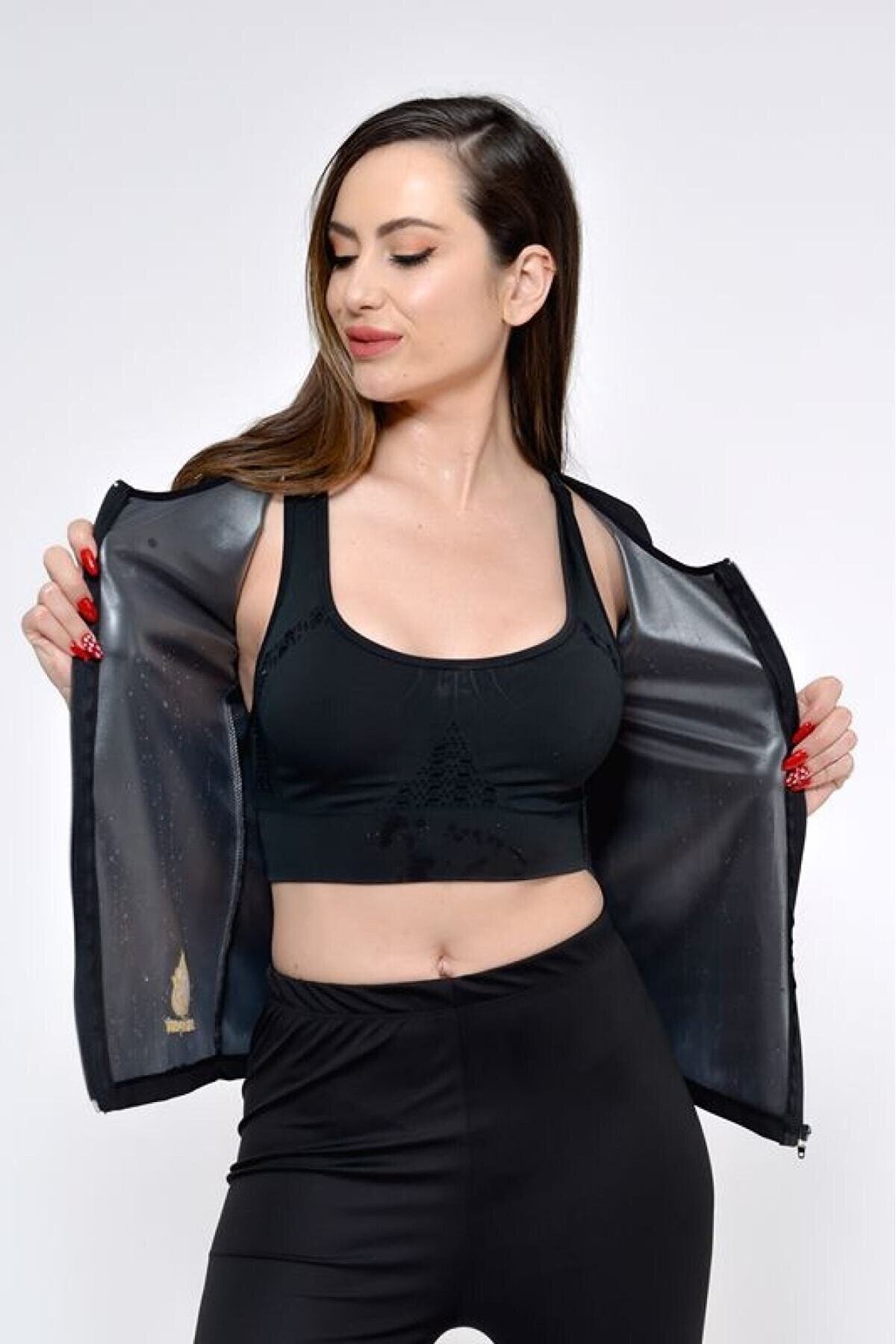 SAUNA SUIT Günlük Termal Tayt Ve Fermuarlı Takım