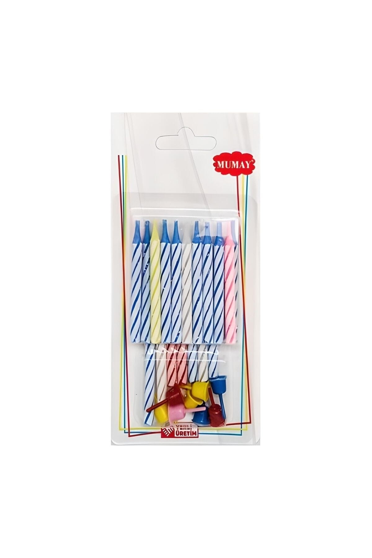 DÜVENCİ TİCARET 20'li Karışık Renk Pasta Mum