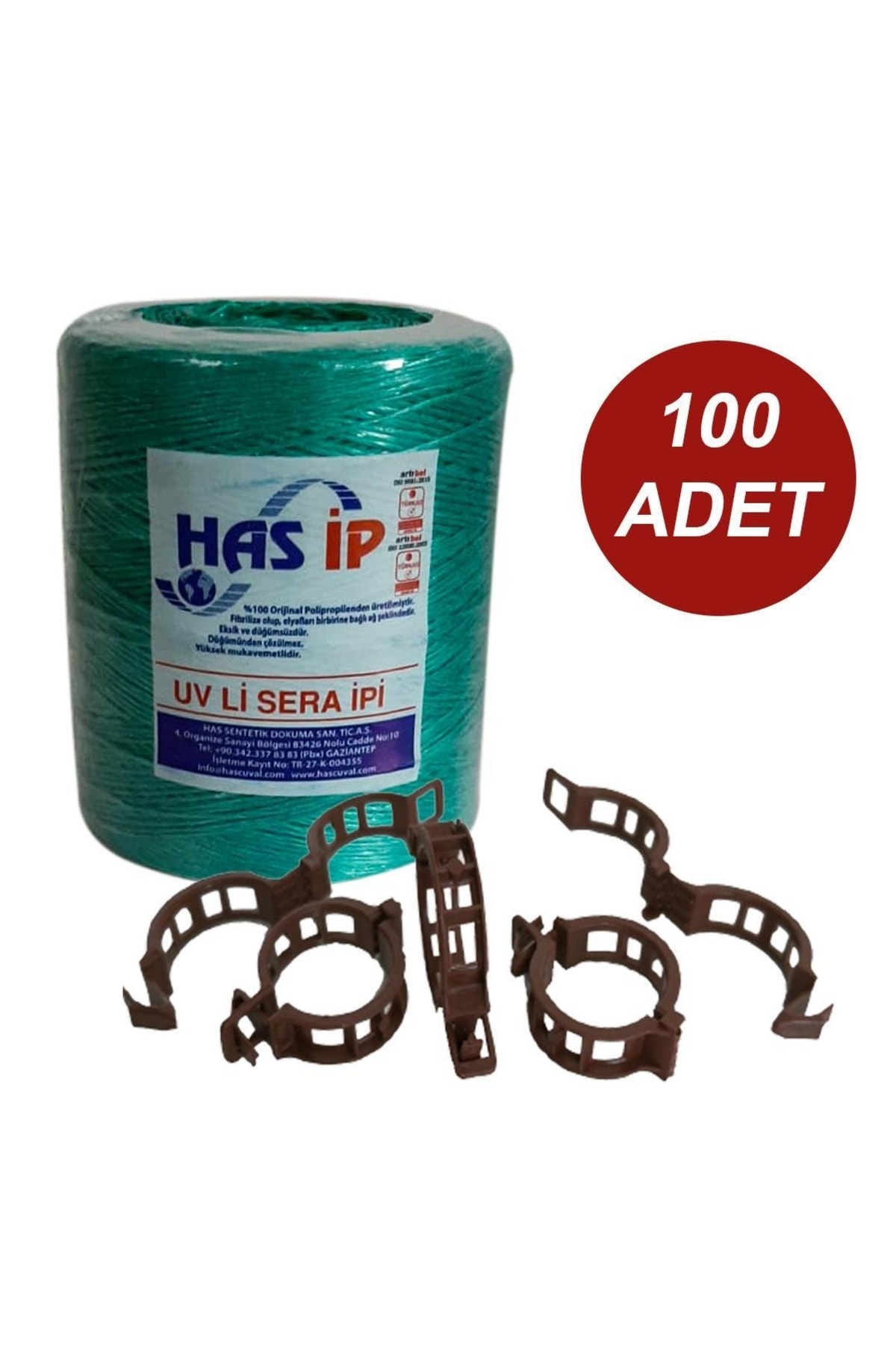 Has Sera Ipi Ve Bitki Klipsi Fide Bağlama Ipi 100 Adet Her Bitkiyle Uyumlu Bitki Klipsi