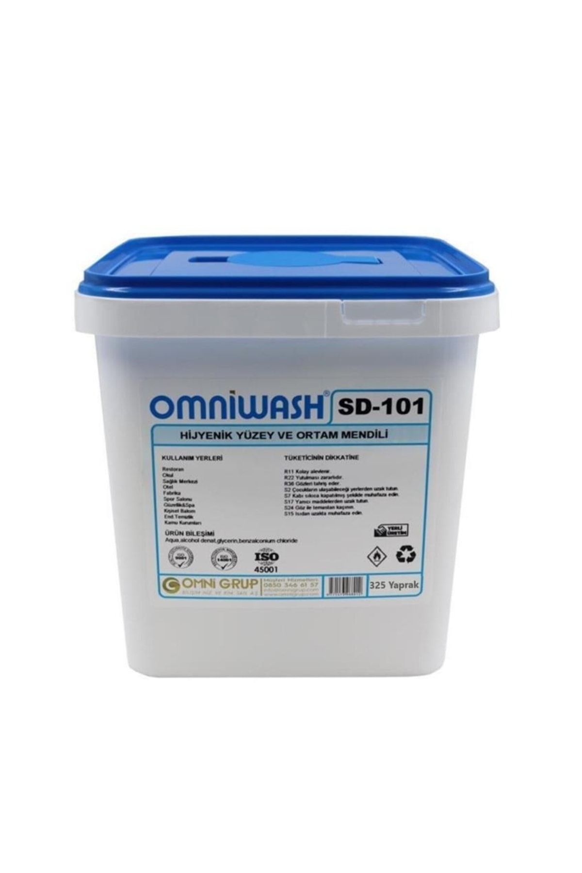 Omniwash Sd-101 Hijyenik Yüzey Ve Ortam Temizleme Mendili 325 Yaprak