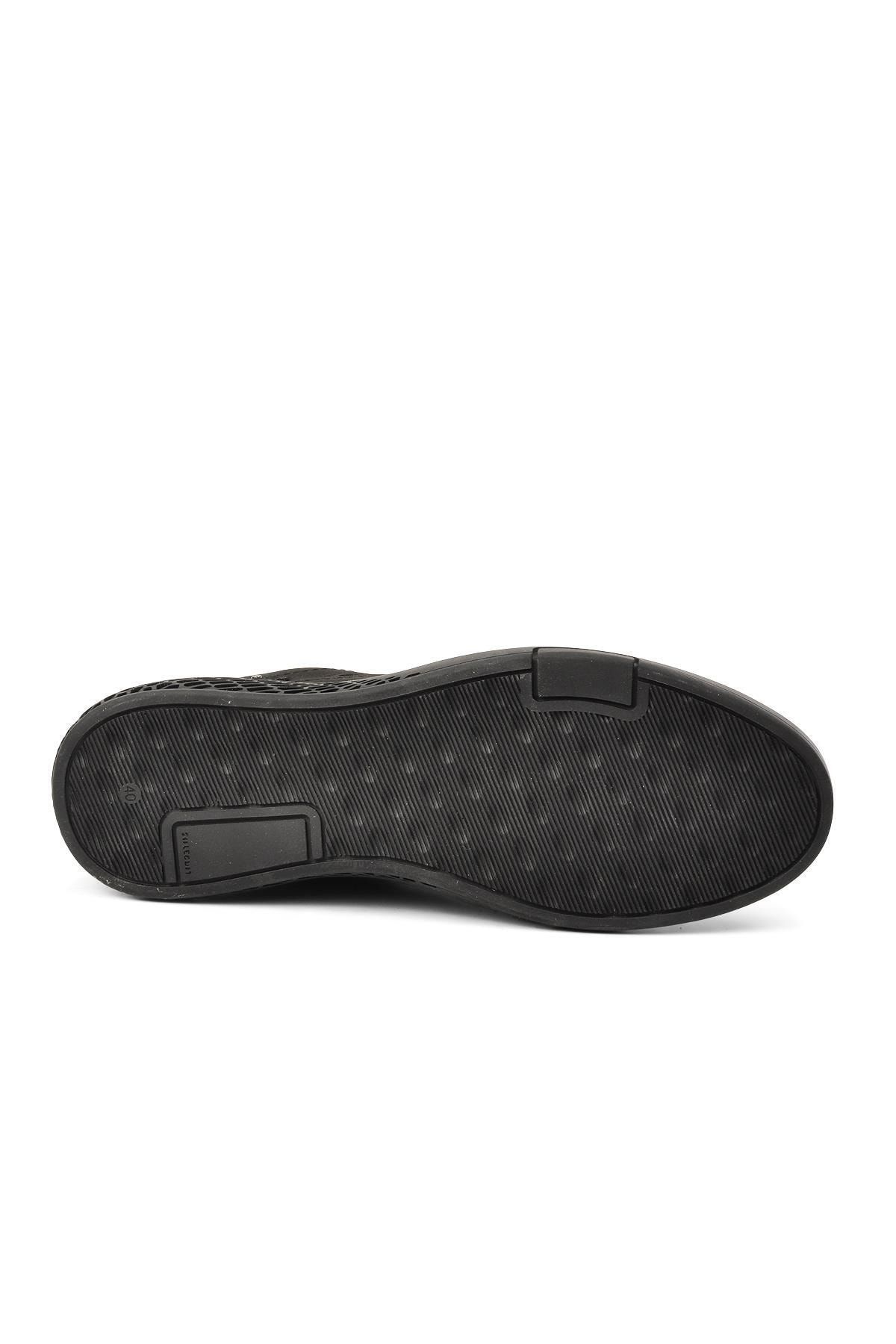 Voyager-حذاء كاجوال أسود من الجلد الطبيعي Nubuck للرجال 5