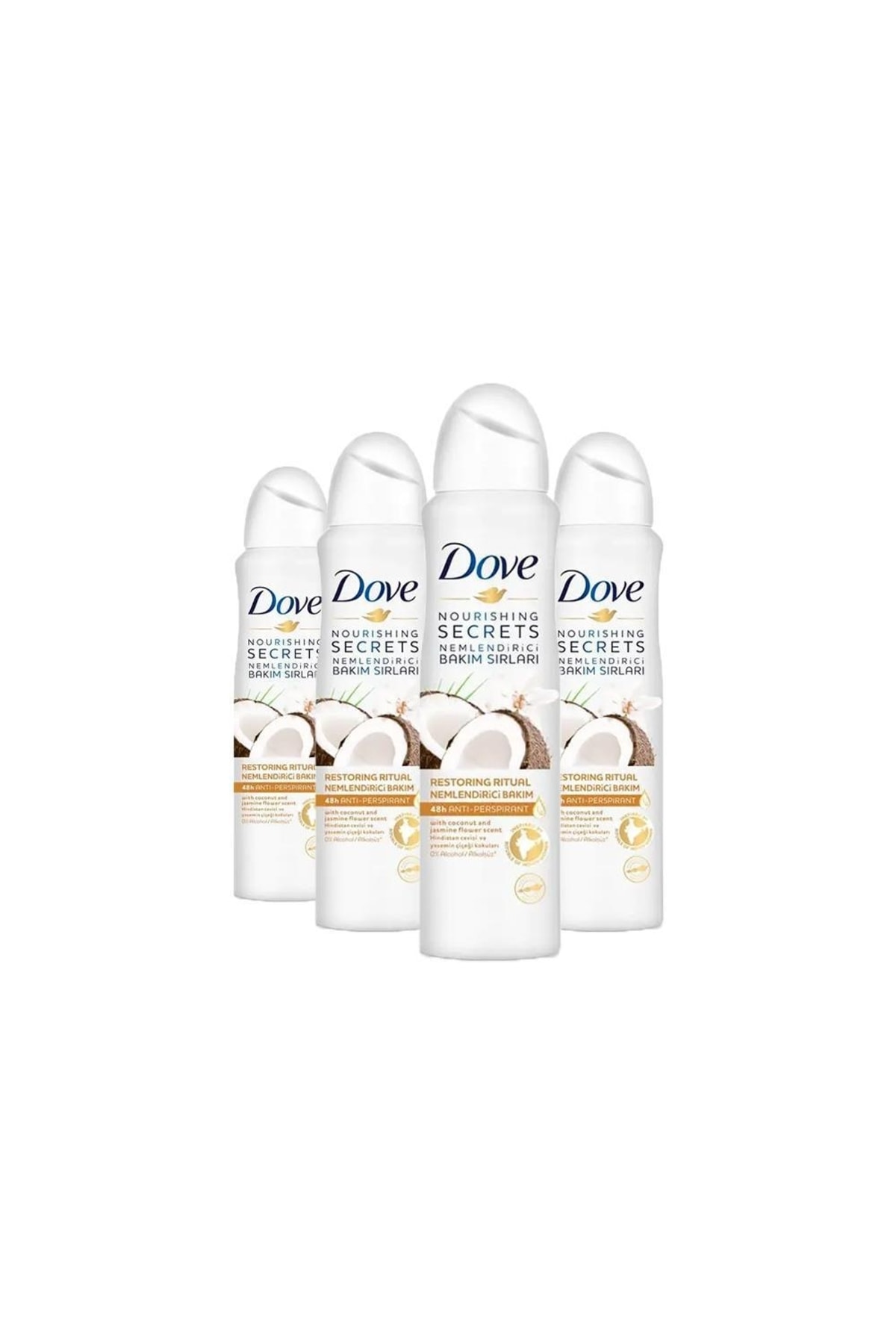 Dove Sprey Deodorant Hindistan Cevizi Kadın 150 Ml X 4