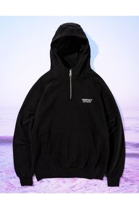 Erkek Siyah Oversize Sweatshirt NF0338SY