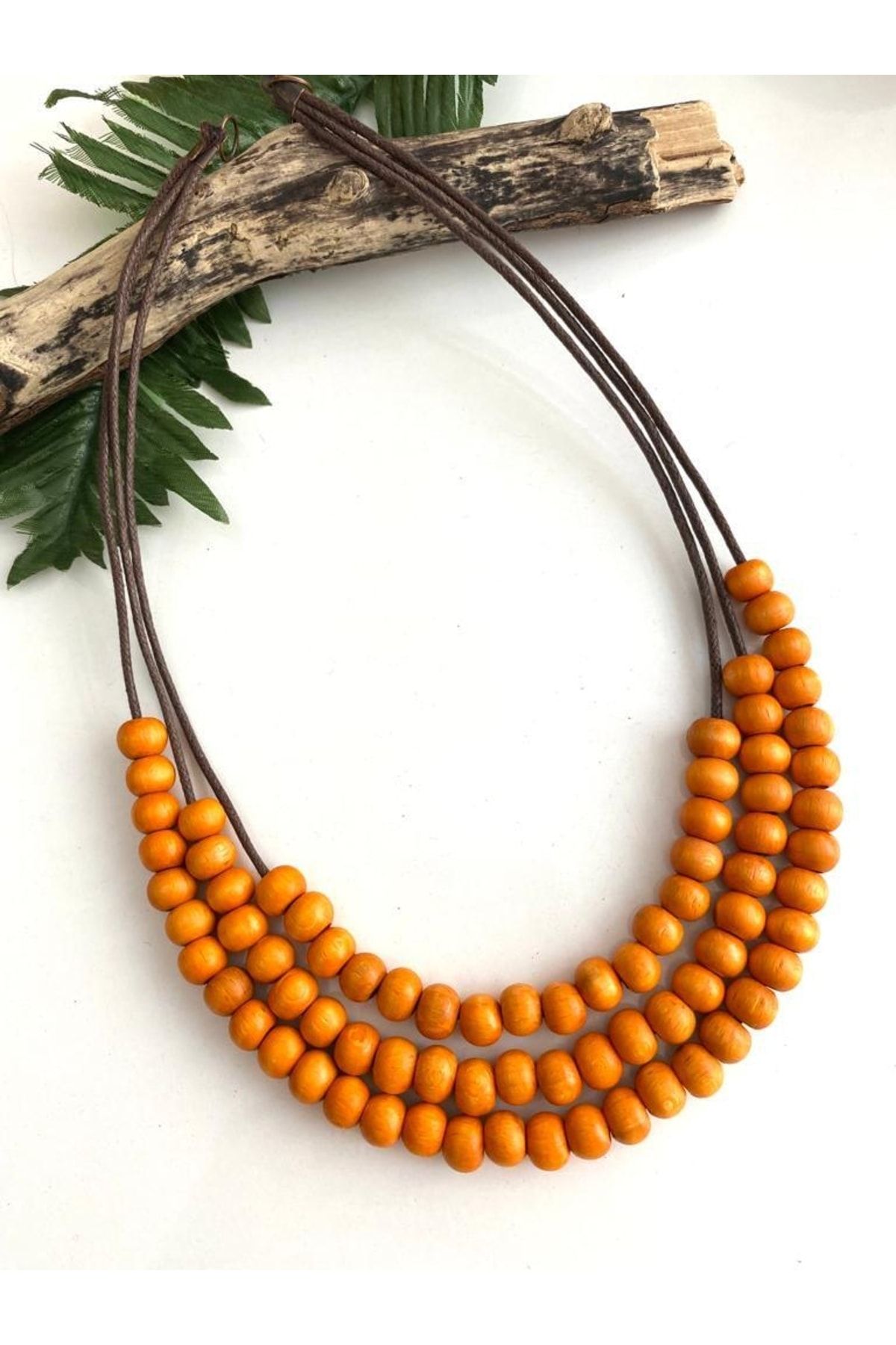 Orange 2025 bead necklace