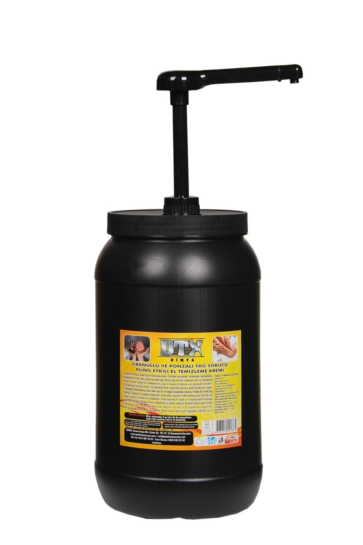 Dtx Kimya Sanayi Tipi Ponza'lı ( Talaşlı ) El Temizleme Sabunu (kremi) 3 Kg