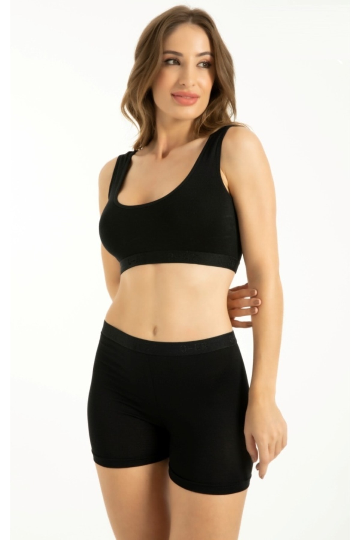 by İGP Siyah Yumuşak Bambu Kısa Mini Tayt İç Giyim