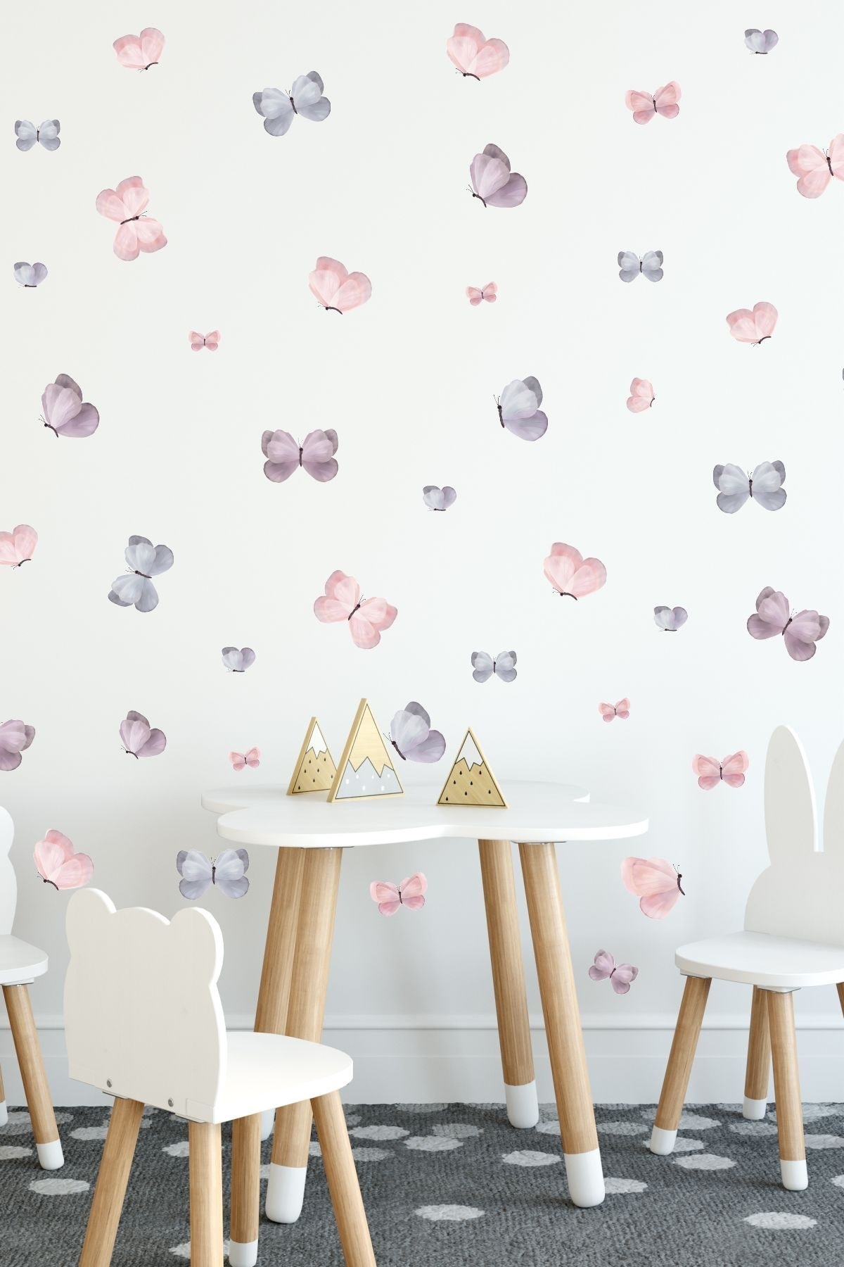 Sticker Ekspres Soft Kelebekler Kelebek Çocuk Odası Duvar Sticker Seti fotoğrafı 2 (önizleme)