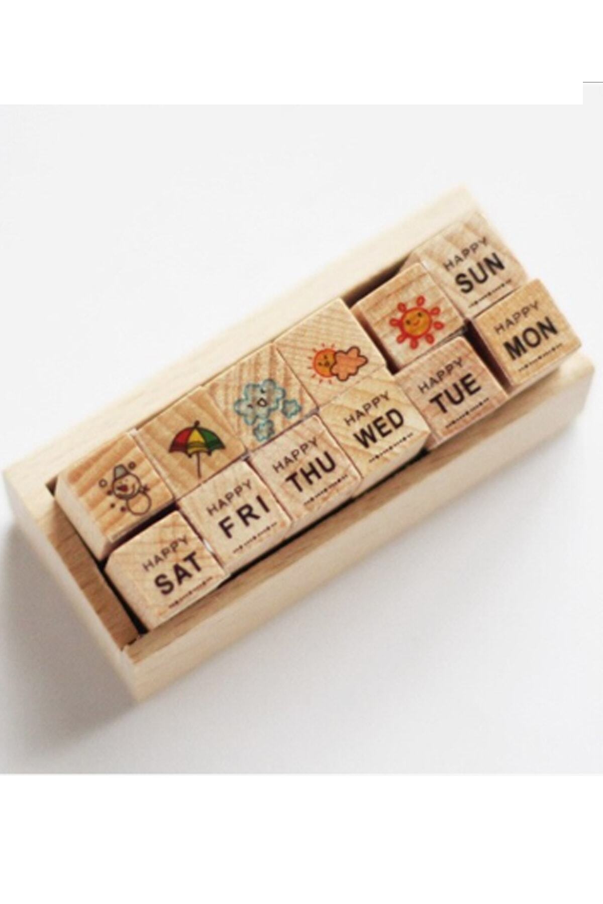 Vox Art Ahşap Damga Seti 12'li + 1 Adet Istampa Hediye Hg-hg