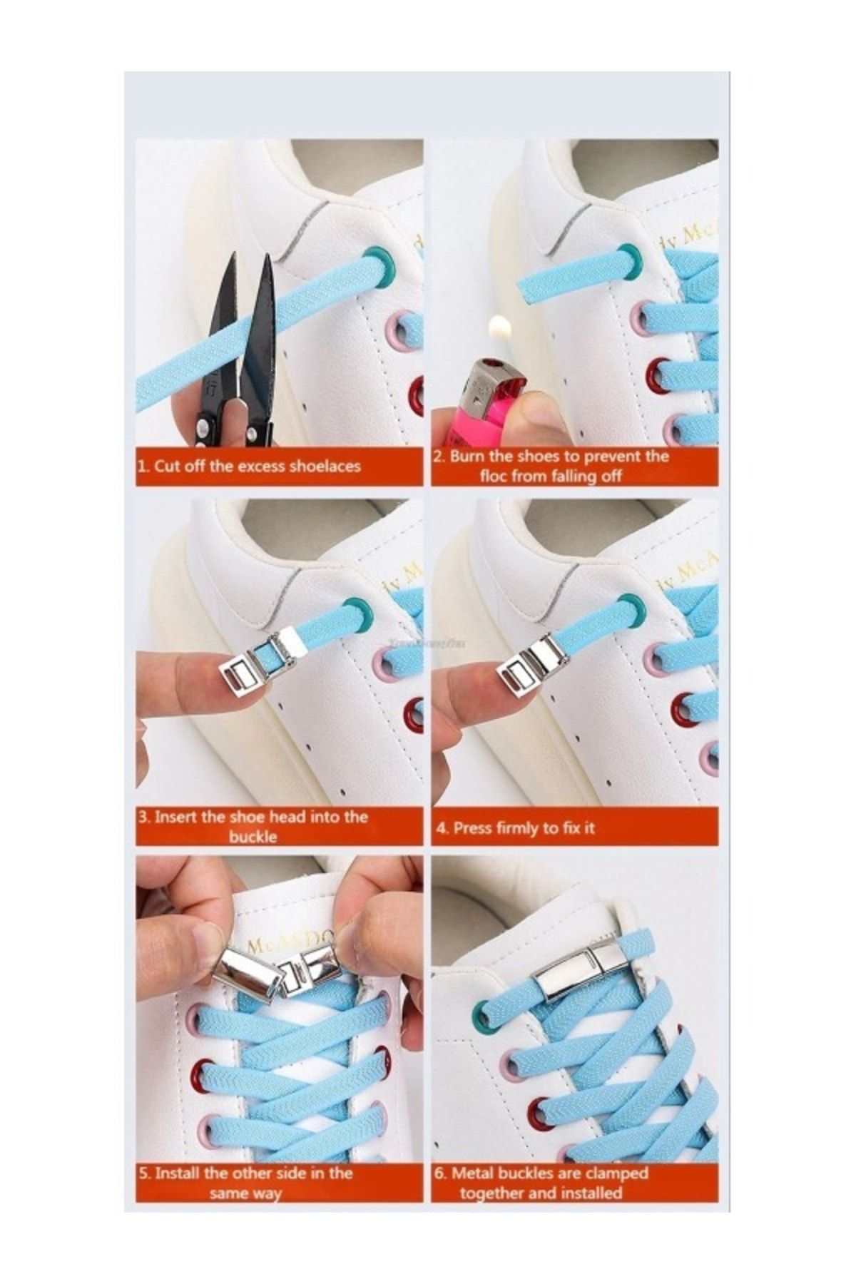 Tor Store-Flexible Elastic Shoe String Laces with Magnetic Clip 4