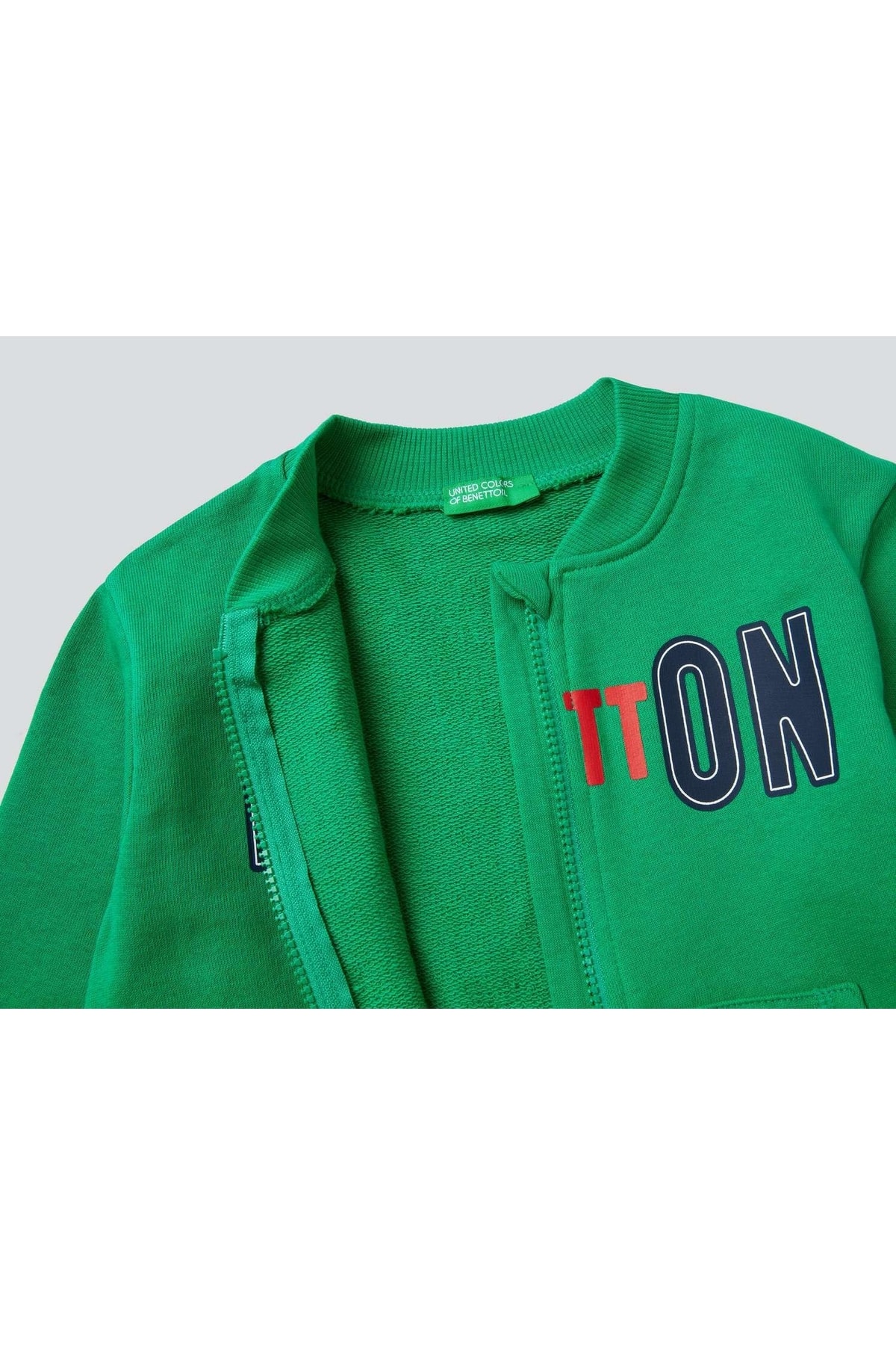 سویشرت پسرانه سبز United Colors of Benetton | 222A3J70G500S-108 اورجینال - تصویر 2