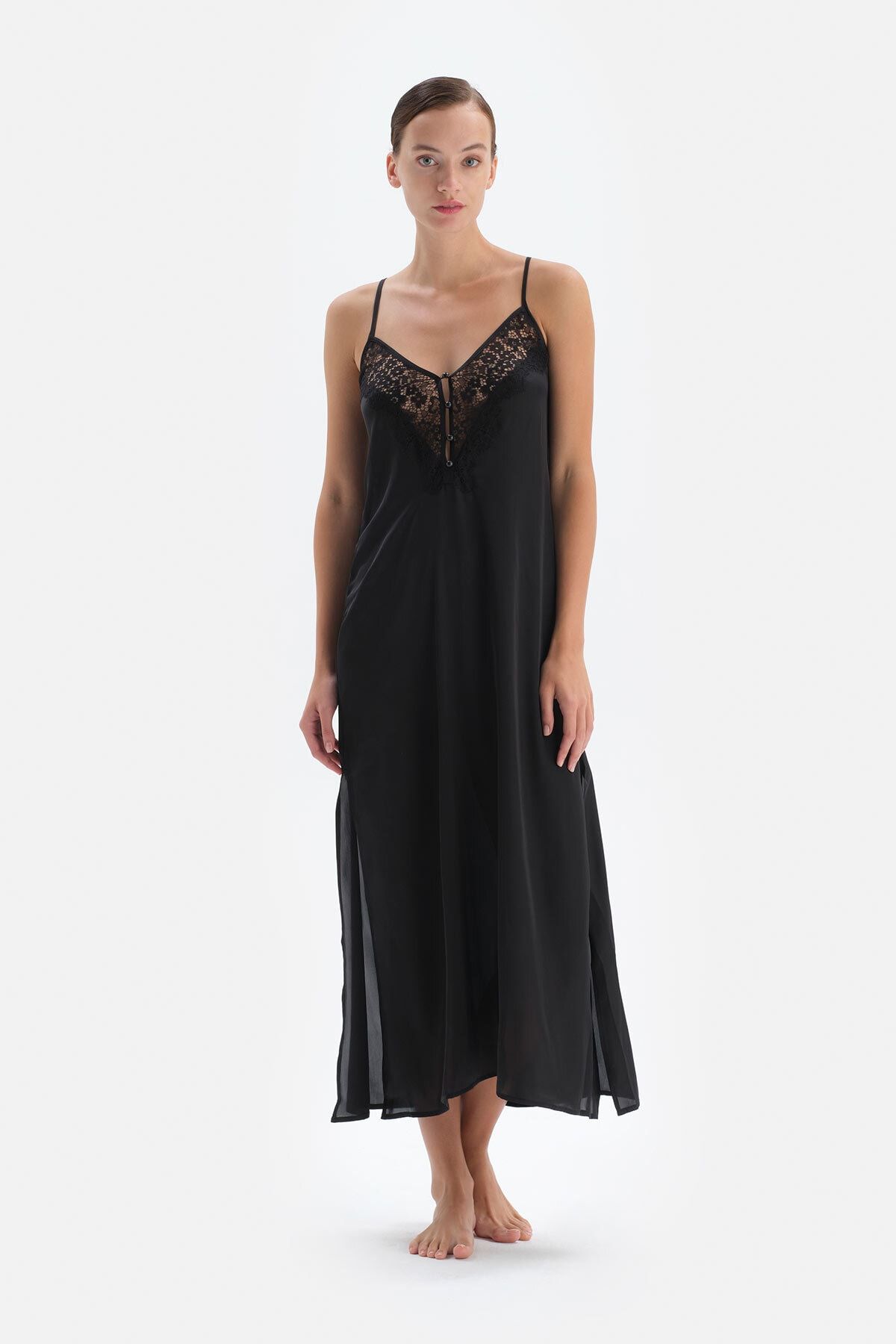 Dagi Sexy Nachtwäsche Schwarz A-Linie