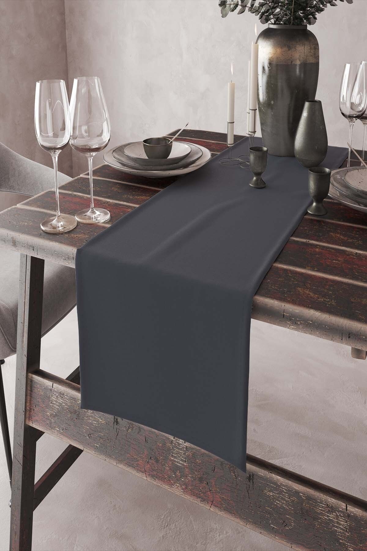 Grey table runner deals