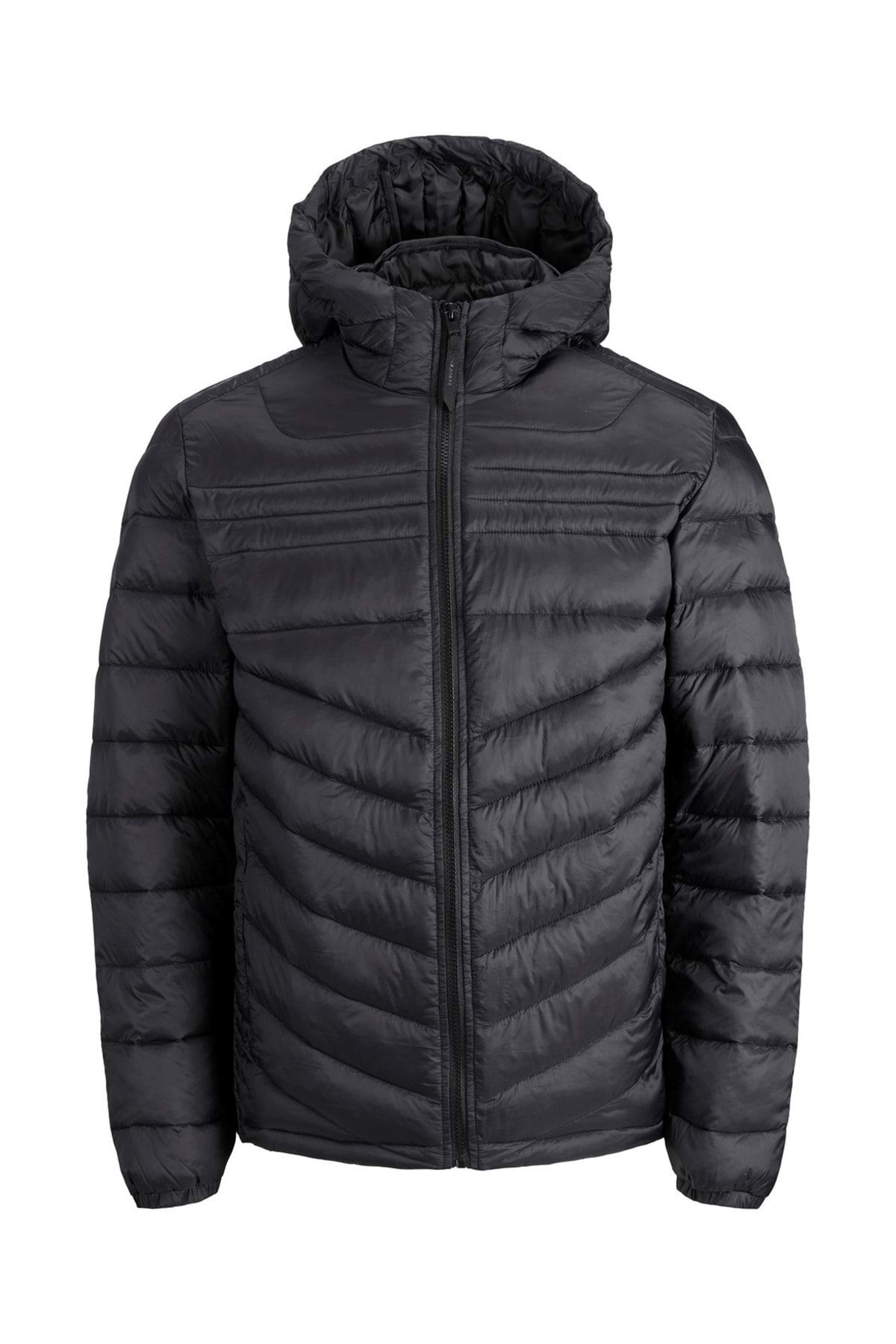 Jack Jones Erkek Kap onlu Mont 12211785 Jjehero Puffer Hood Noos