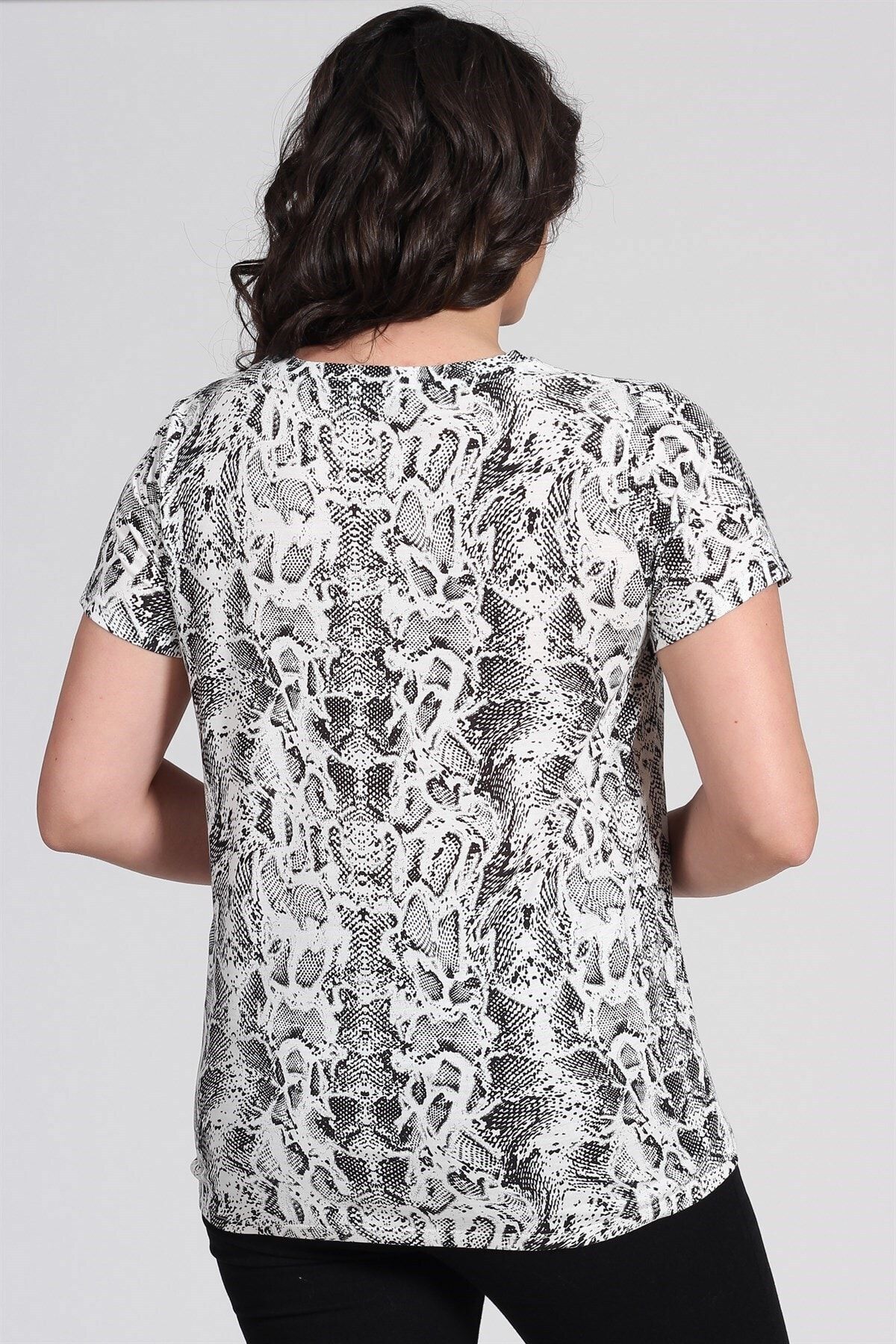 Seamoda-Python Pattern Basic Tshirt-ecru-bb 4