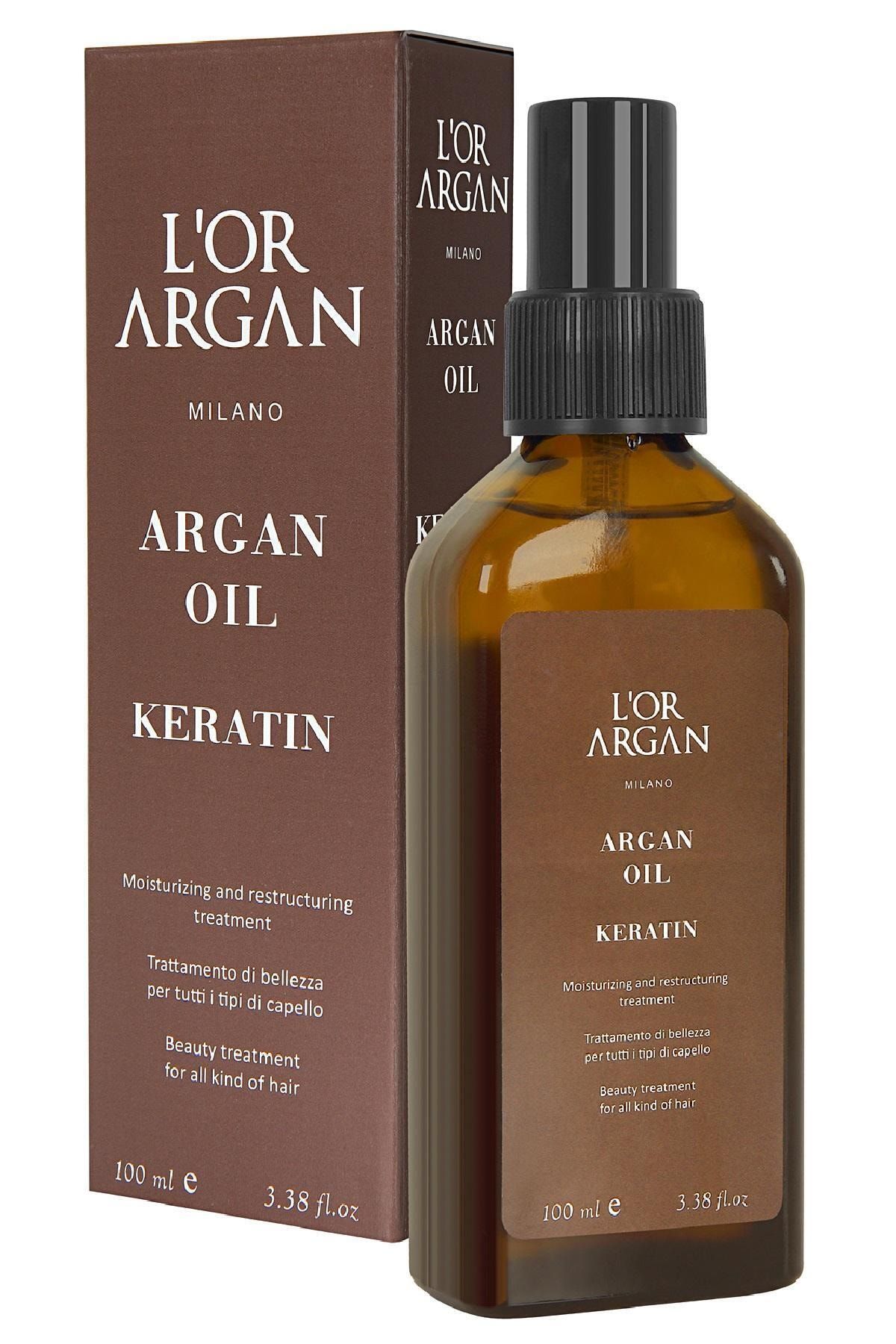 l or argan milano asiri yipranmis saclar icin nemlendirici onarici keratin bakim yagi 100ml fiyati yorumlari trendyol