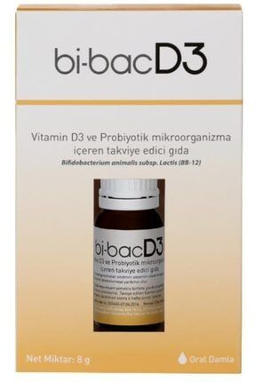 Bi-bac D3 Vitamin D3 Ve Probiyotik Içeren Damla 8gr GEN5902
