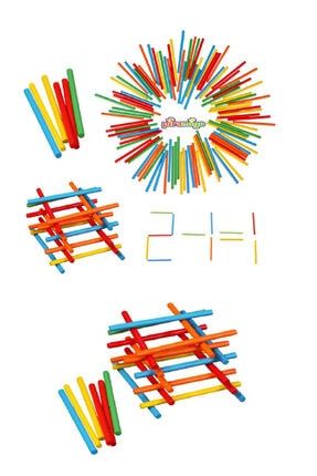 Ahşap Sayı Çubukları 100 Adet Matematik Montessori Öğretim Yardımcıları BİLİŞSEL GELİŞİM