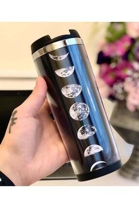 Moon Tasarımlı 400 ml Çelik Mug Bardak PG0373
