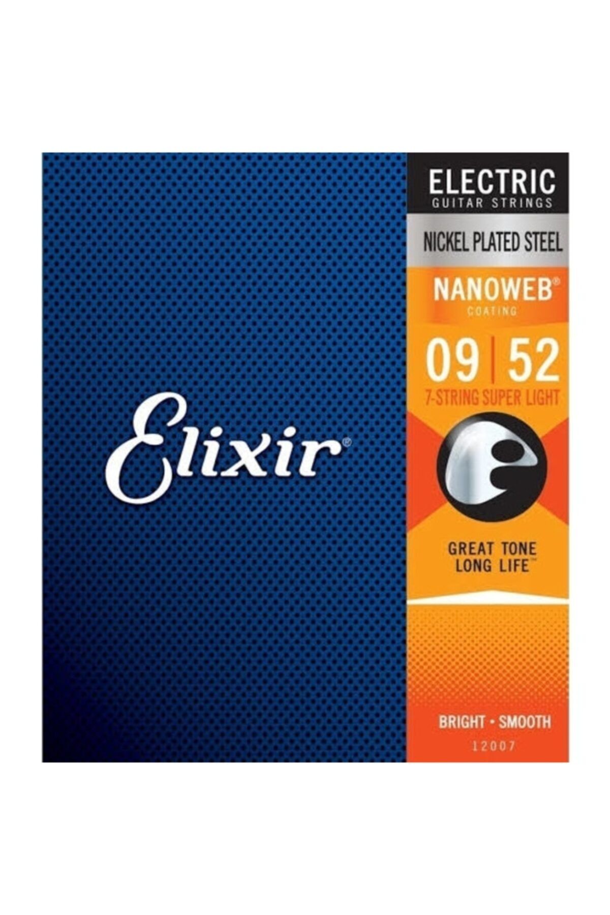 Elixir-12007 Nanoweb Super Light 7 String Electric Guitar String (9-52) 1
