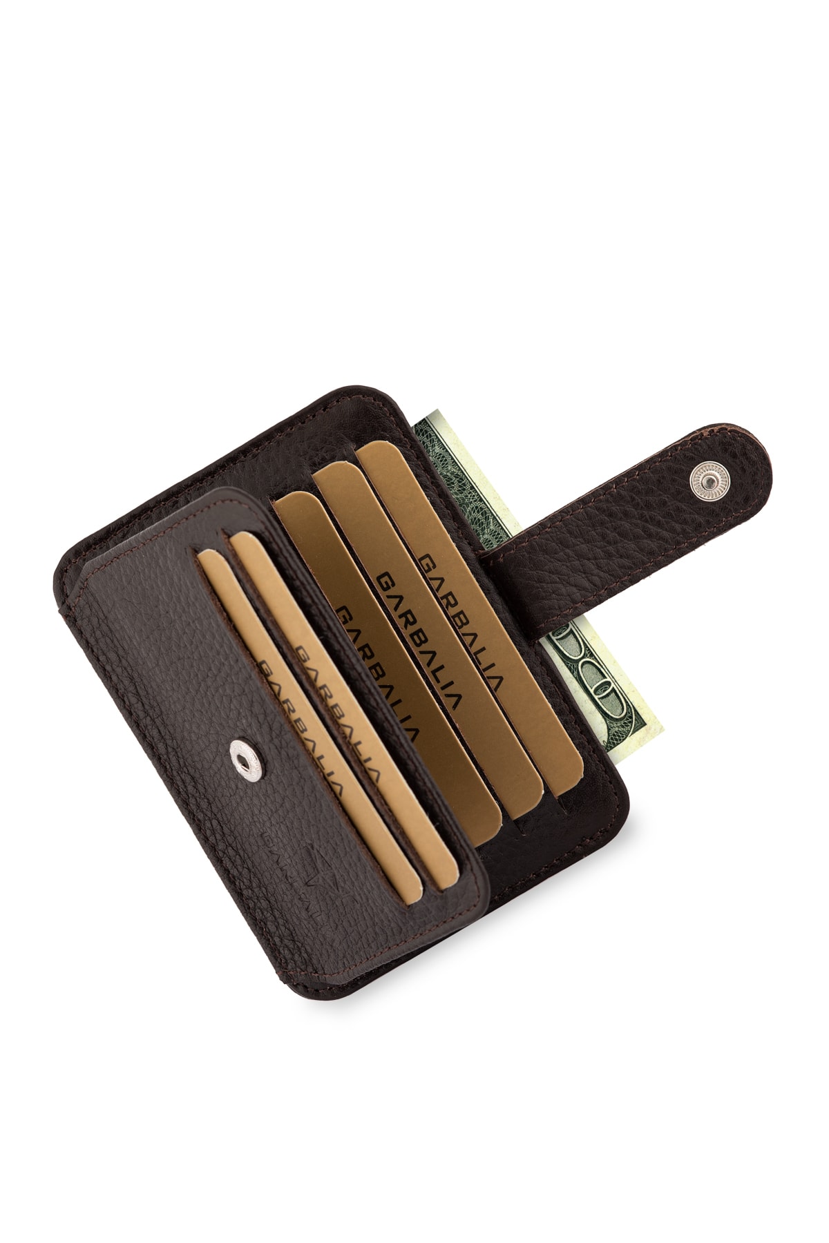 Garbalia Shelby Hakiki Deri Kahverengi Kartlık Cüzdan