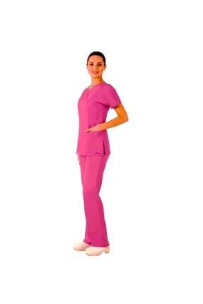 Dr Hemşire Fuşya Kadın Forma Cerrahi Takım Üniforması EM-01030