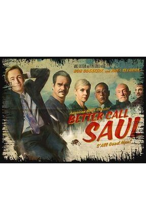 Ahşap Tablo Saul Goodman Better Call Saul Poster 25cmx35cm heybe23513234